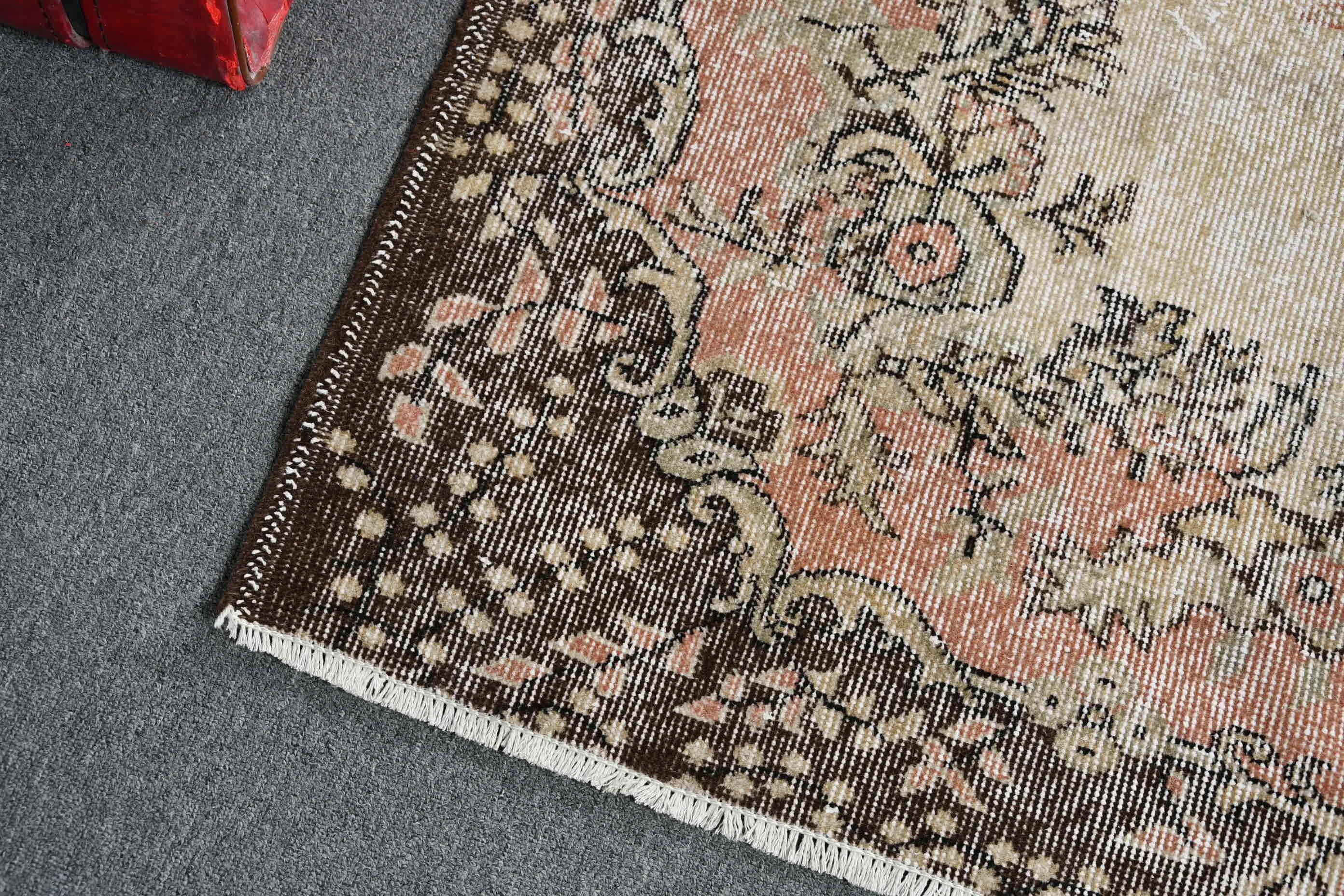 Vintage Halı, 4.1x7 ft Alan Halısı, Türk Halısı, Oushak Halısı, İç Mekan Halıları, Yatak Odası Halısı, Çocuk Halısı, Mutfak Halıları, Boho Halısı, Bej Yün Halısı