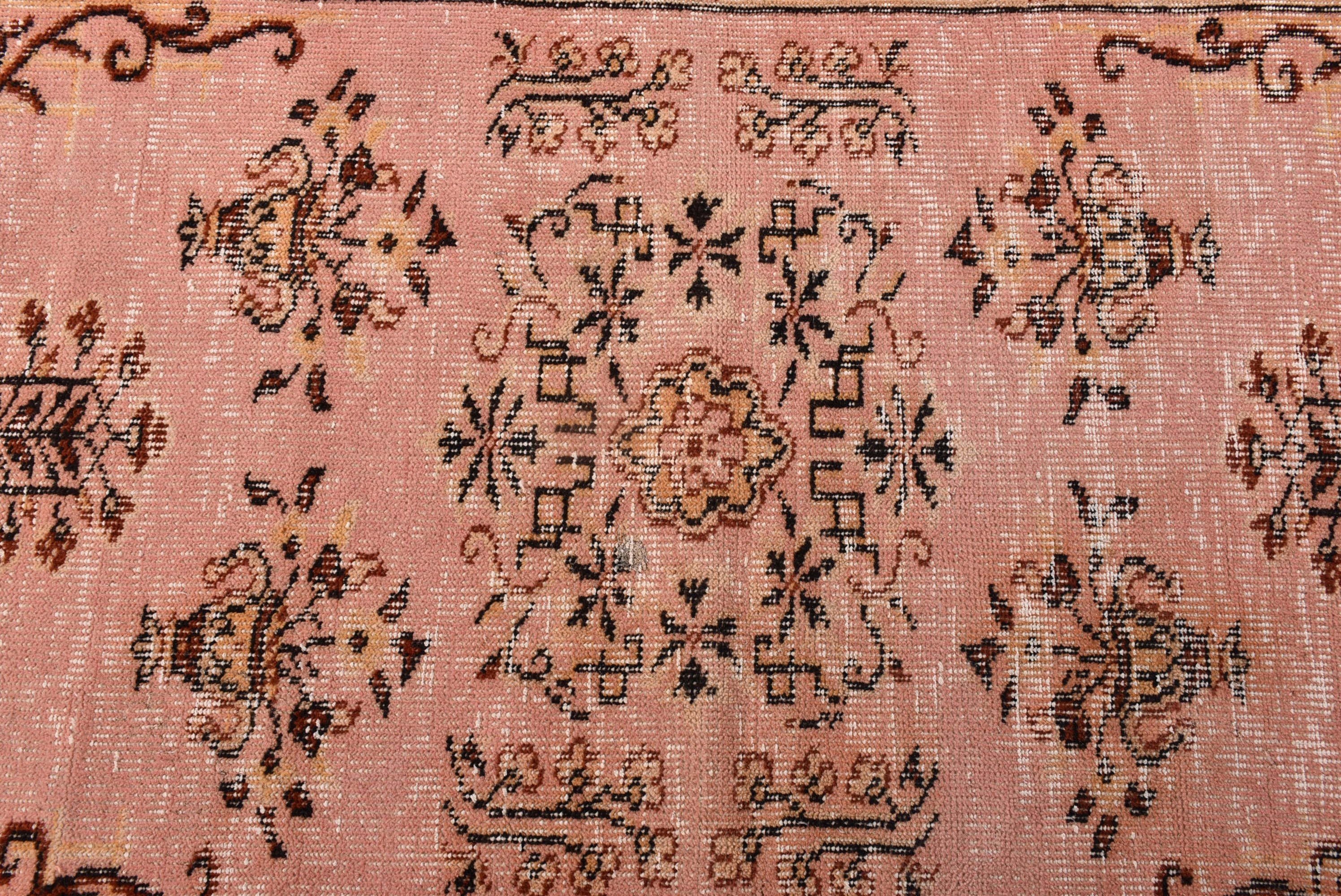 Pembe Modern Halılar, Türk Halıları, Lüks Halılar, Fas Halıları, Mutfak Halıları, Vintage Halılar, Boho Halı, Vintage Vurgulu Halılar, 3,6x6,3 ft Accent Halı