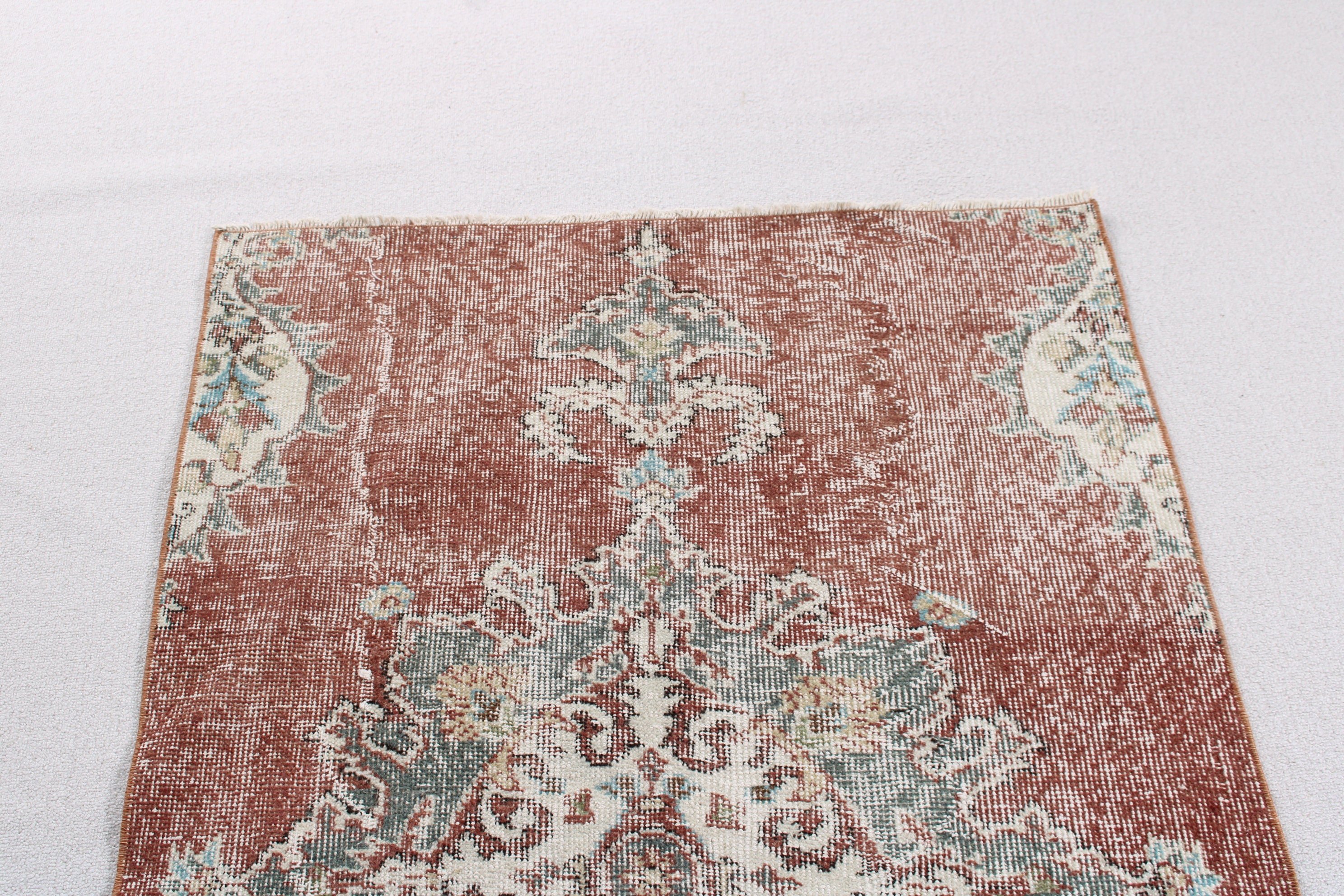 Etnik Halı, 3,2x5,4 ft Aksan Halıları, Kahverengi Lüks Halı, Yatak Odası Halıları, Vintage Halı, Çocuk Odası Halıları, Türk Halıları, Giriş Halısı, Oushak Halıları