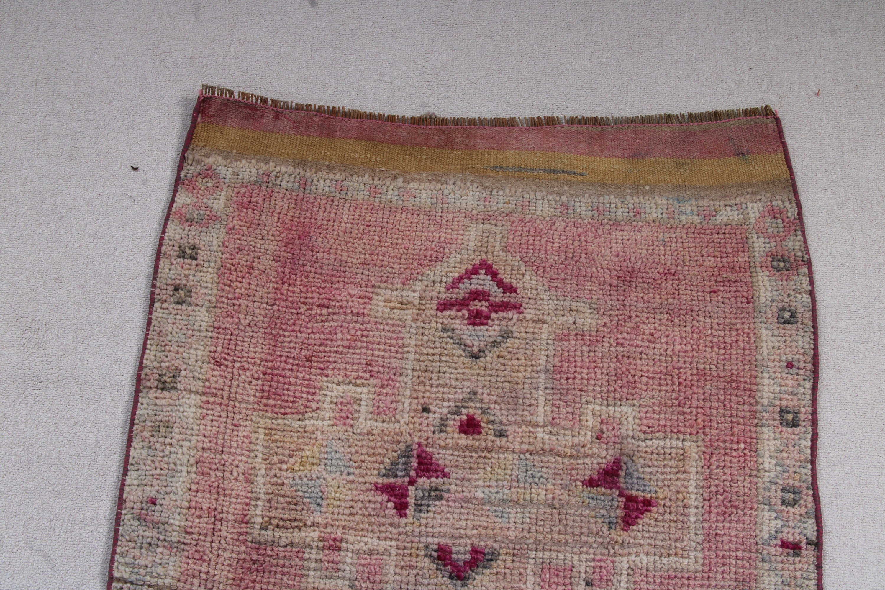 3.1x10.7 ft Runner Rug, Purple Handwoven Rug, Bedroom Rugs, Beni Ourain Runner Rug, Ethnic Rugs, Vintage Rugs, Anatolian Rugs, Turkish Rugs