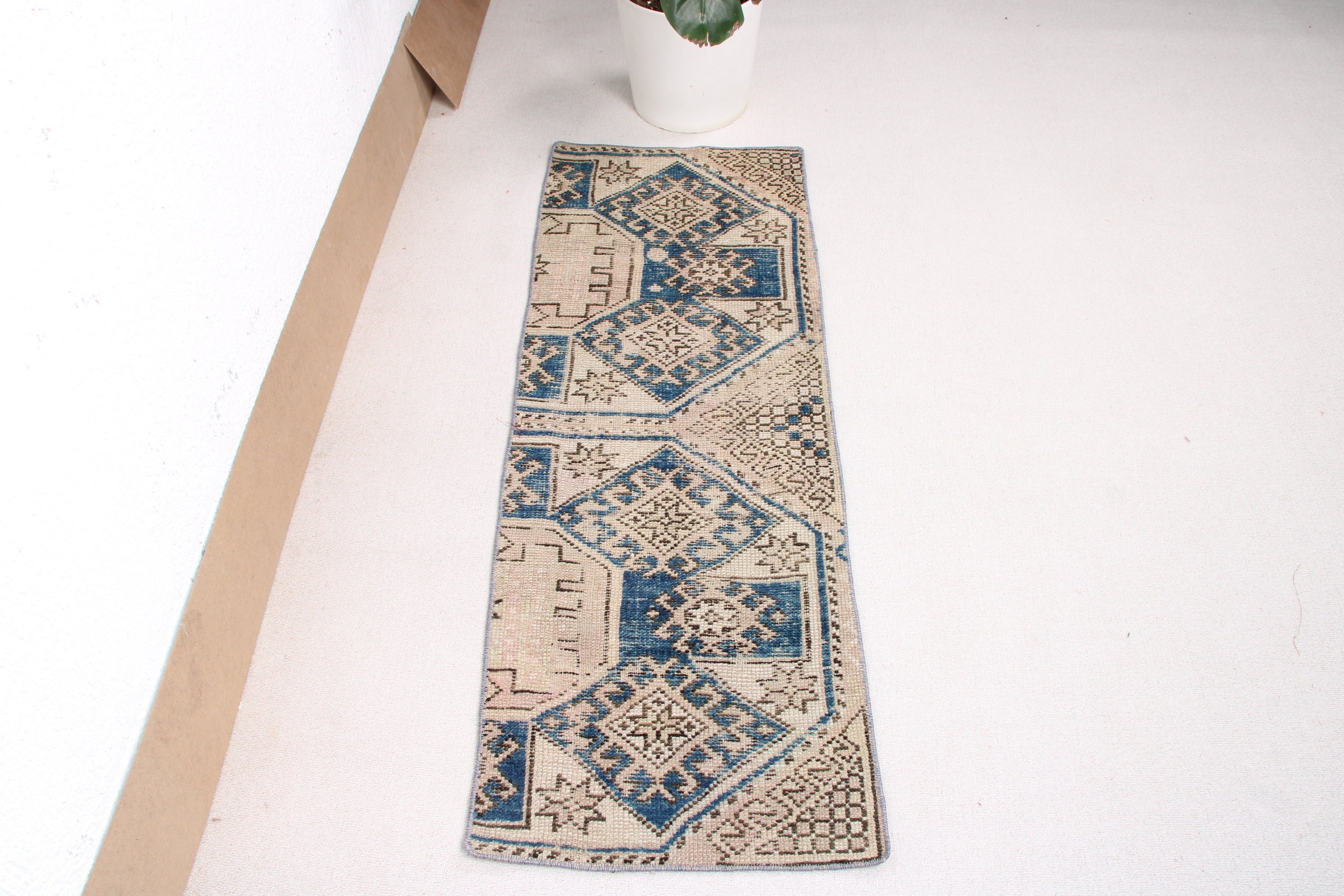 Kapı Paspası Halısı, Modern Halılar, 1.6x4.5 ft Küçük Halı, Türk Halısı, Oryantal Halı, Çocuk Odası Halıları, Vintage Halılar, Banyo Halıları, Bej Fas Halıları