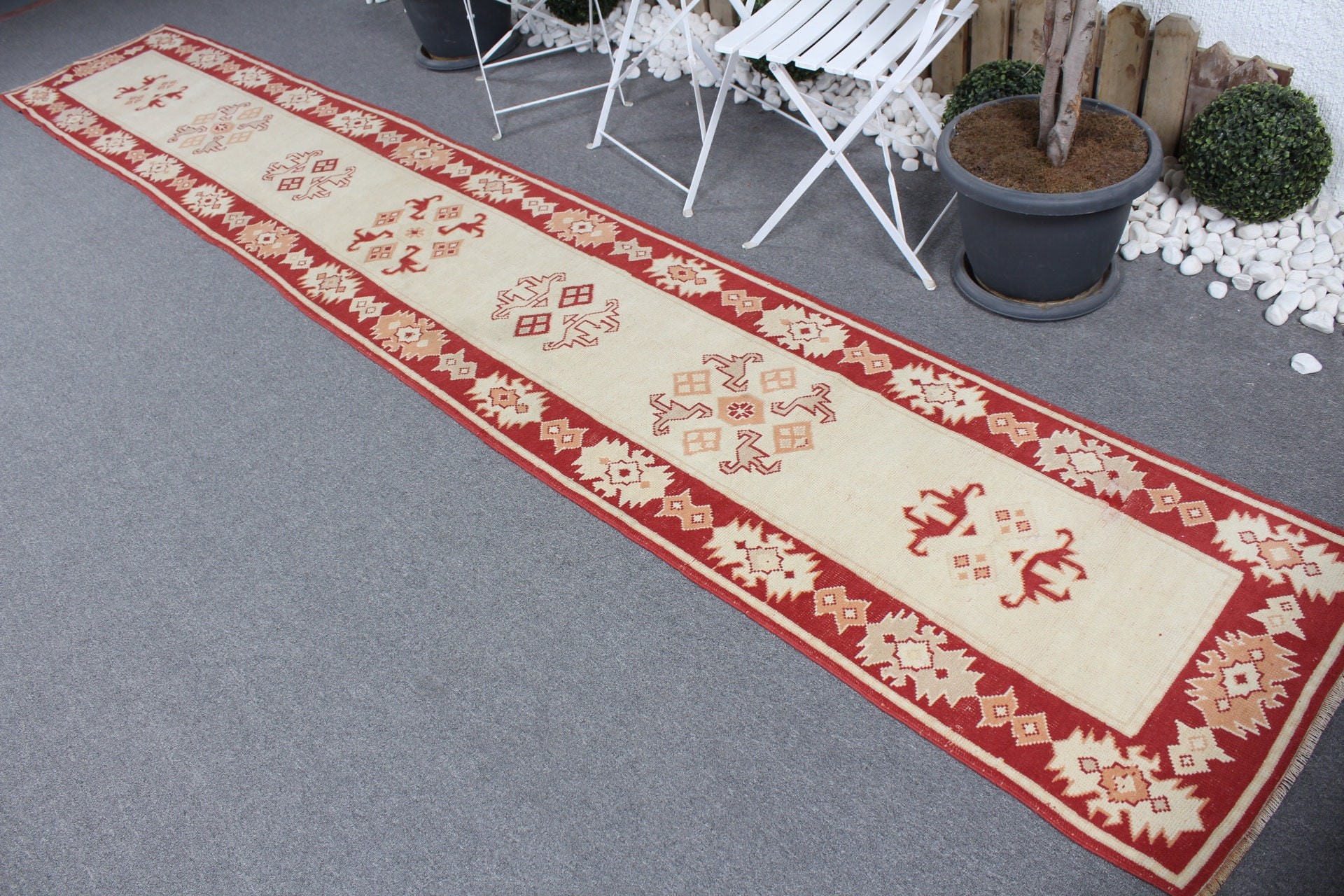 Beige Moroccan Rug, Rugs for Kitchen, Turkish Rug, Stair Rug, Old Rugs, 2.2x13.9 ft Runner Rug, Bedroom Rugs, Vintage Rug, Oriental Rug