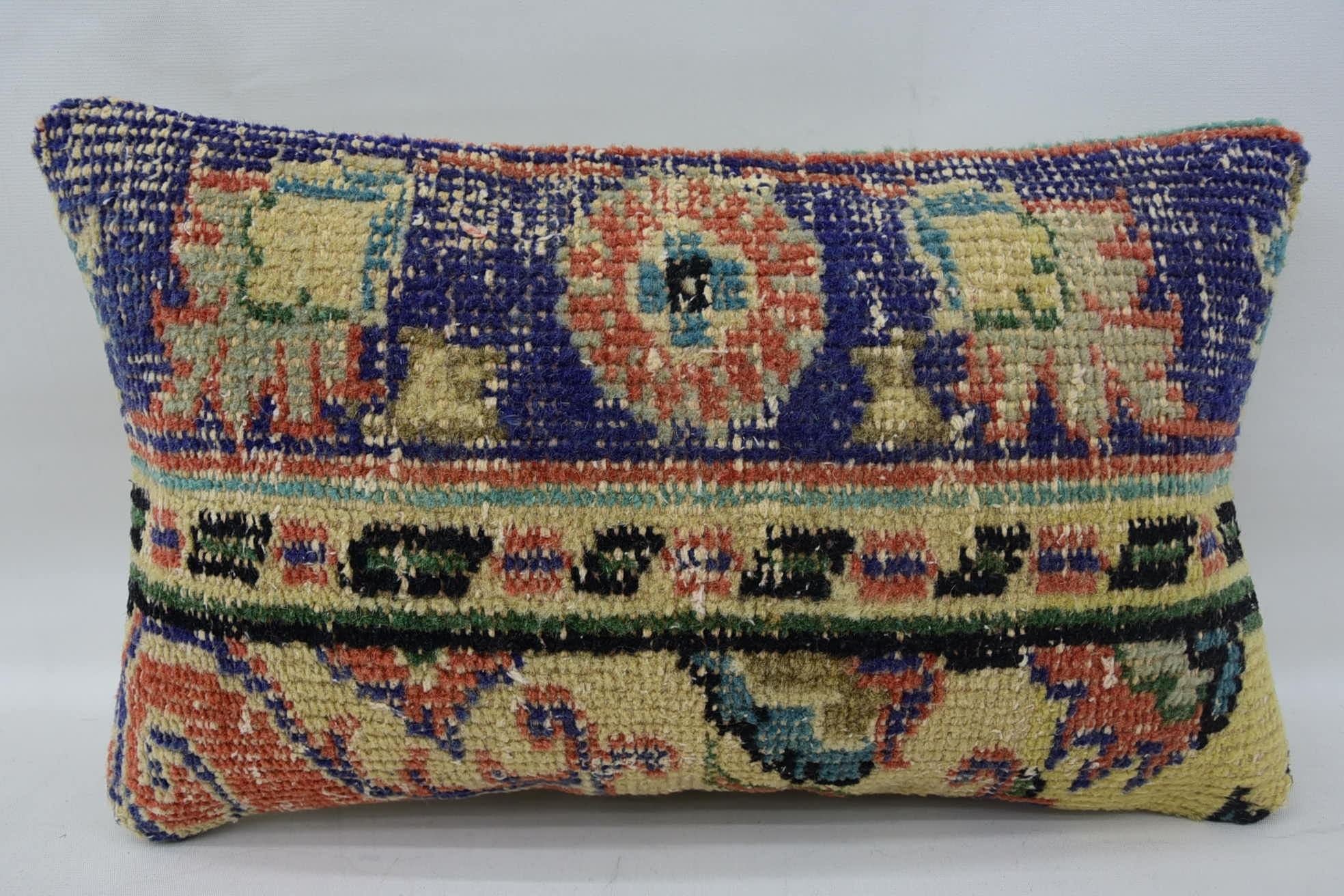 12"x20" Beige Pillow Sham, Vintage Pillow, Boho Pillow, Vintage Kilim Pillow, Wool Kilim Pillow Cushion Case