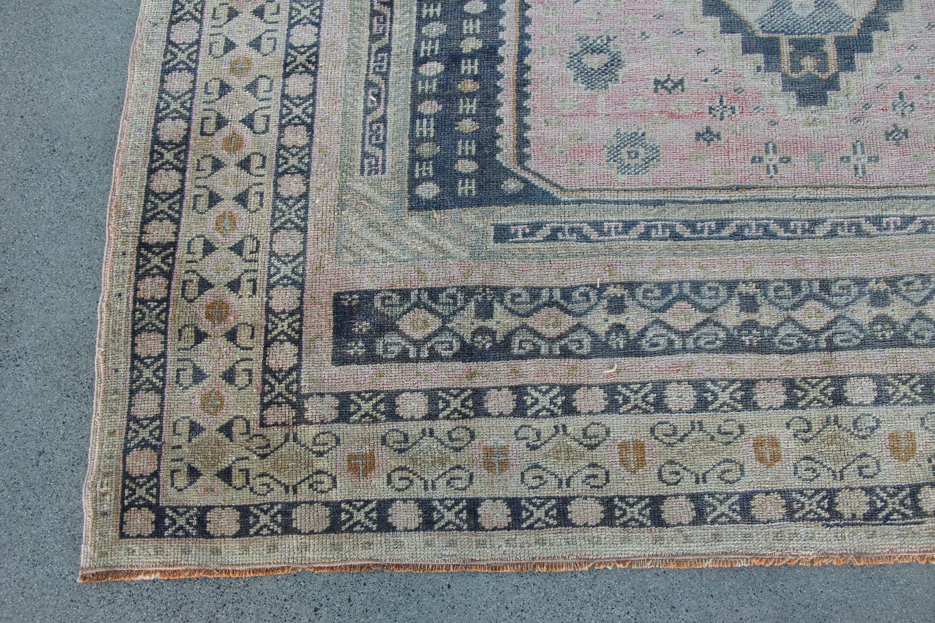 Living Room Rug, Floor Rug, Bedroom Rug, Pink  5.6x8.8 ft Large Rugs, Turkish Rugs, Vintage Rug, Oushak Rugs, Rugs for Salon