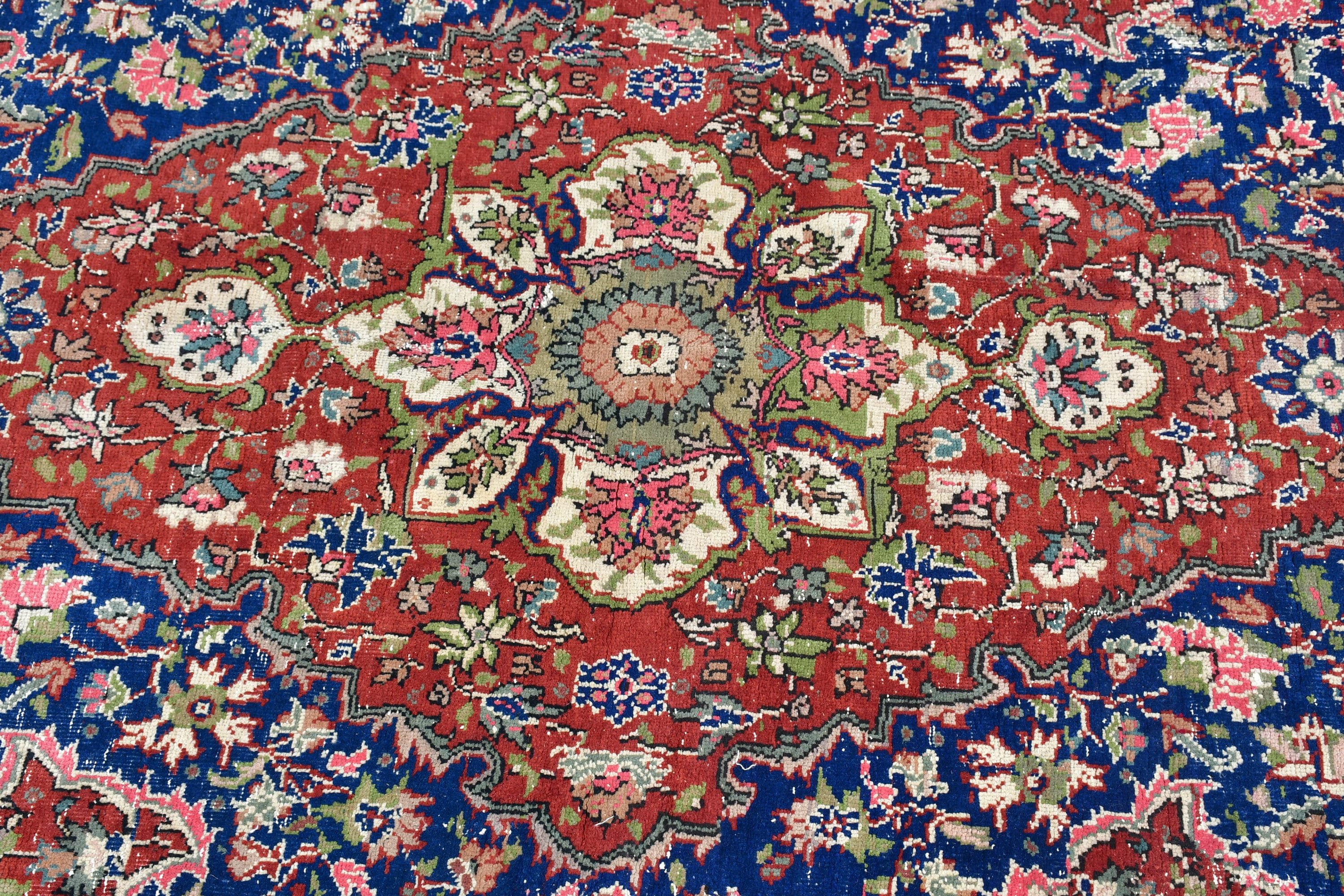 Vintage Halı, 6.2x6.2 ft Alan Halısı, Kahverengi Ev Dekor Halısı, Türk Halıları, Yurt Halısı, Antika Halılar, Çocuk Odası Halıları, Anadolu Halısı, İç Mekan Halısı