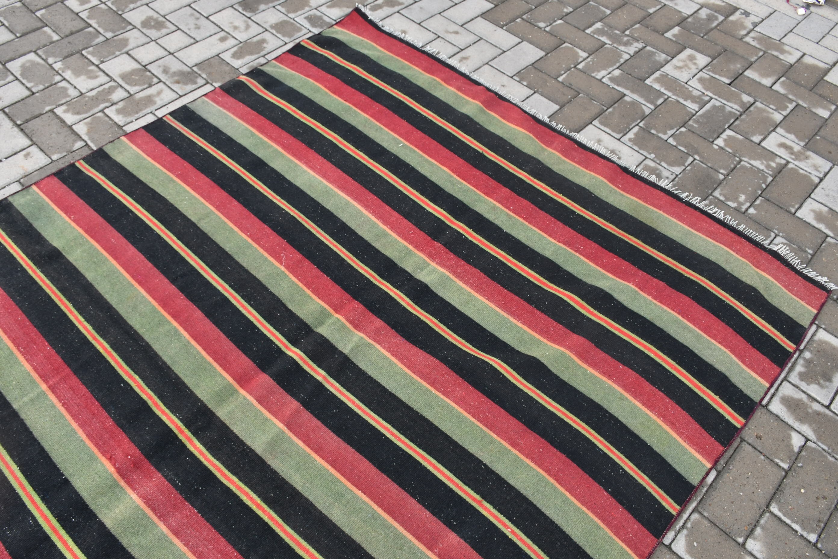 Anadolu Kilim, Yemek odası Kilim, Nostaljik Kilim, Yatak odası Kilim, Salon Kilim, Siyah Mutfak Kilim, 164x255 cm Salon Kilim