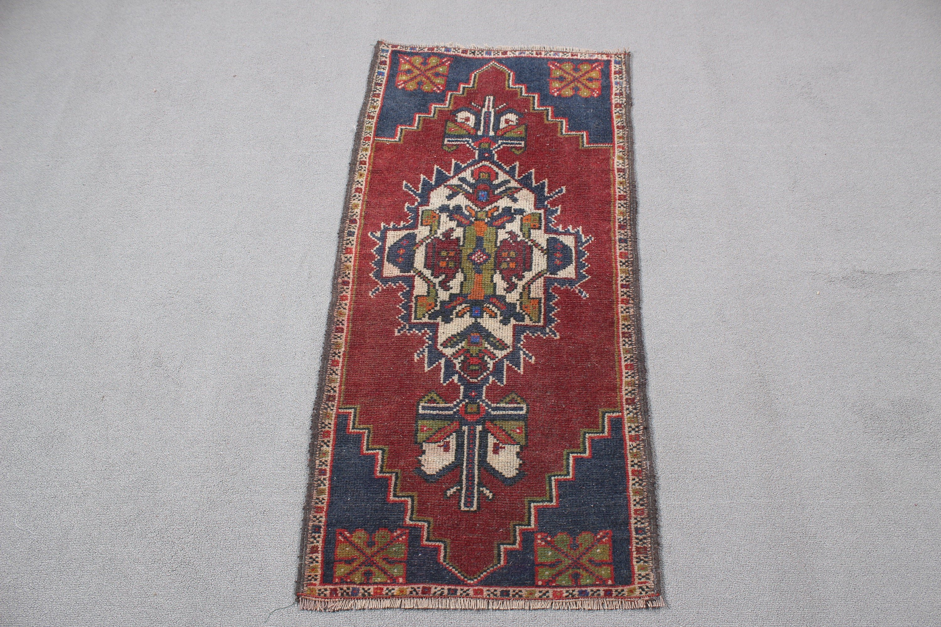 Türk Halıları, Vintage Halılar, Duvara Asılı Halılar, Mor 1.8x3.7 ft Küçük Halılar, Anadolu Halısı, Yer Halıları, Küçük Boho Halıları