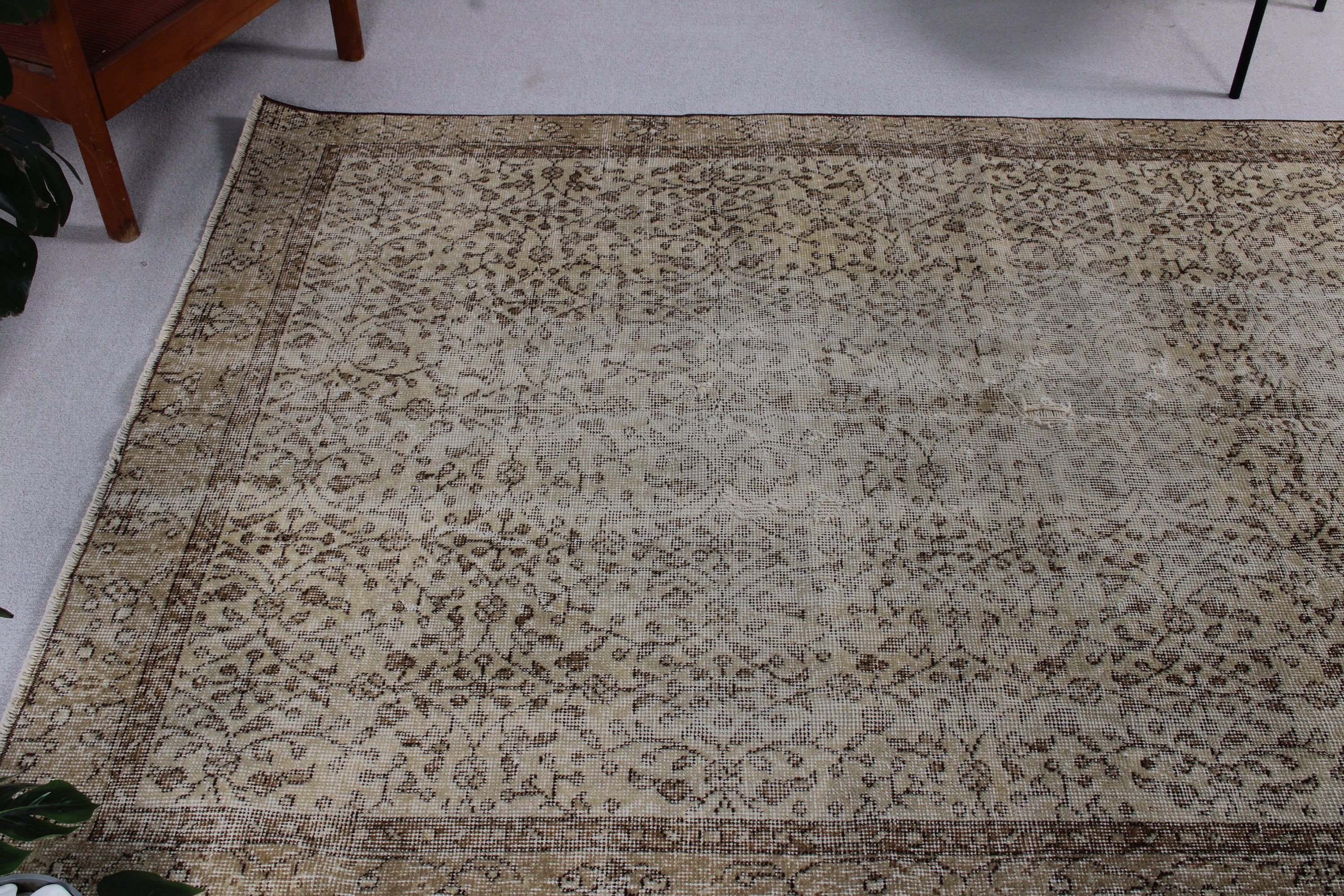 Yemek Odası Halıları, Vintage Halı, Bej Yatak Odası Halısı, 5x8,3 ft Büyük Halı, Salon Halıları, Açıklama Halısı, Türk Halısı, Mutfak Halısı, Salon Halısı