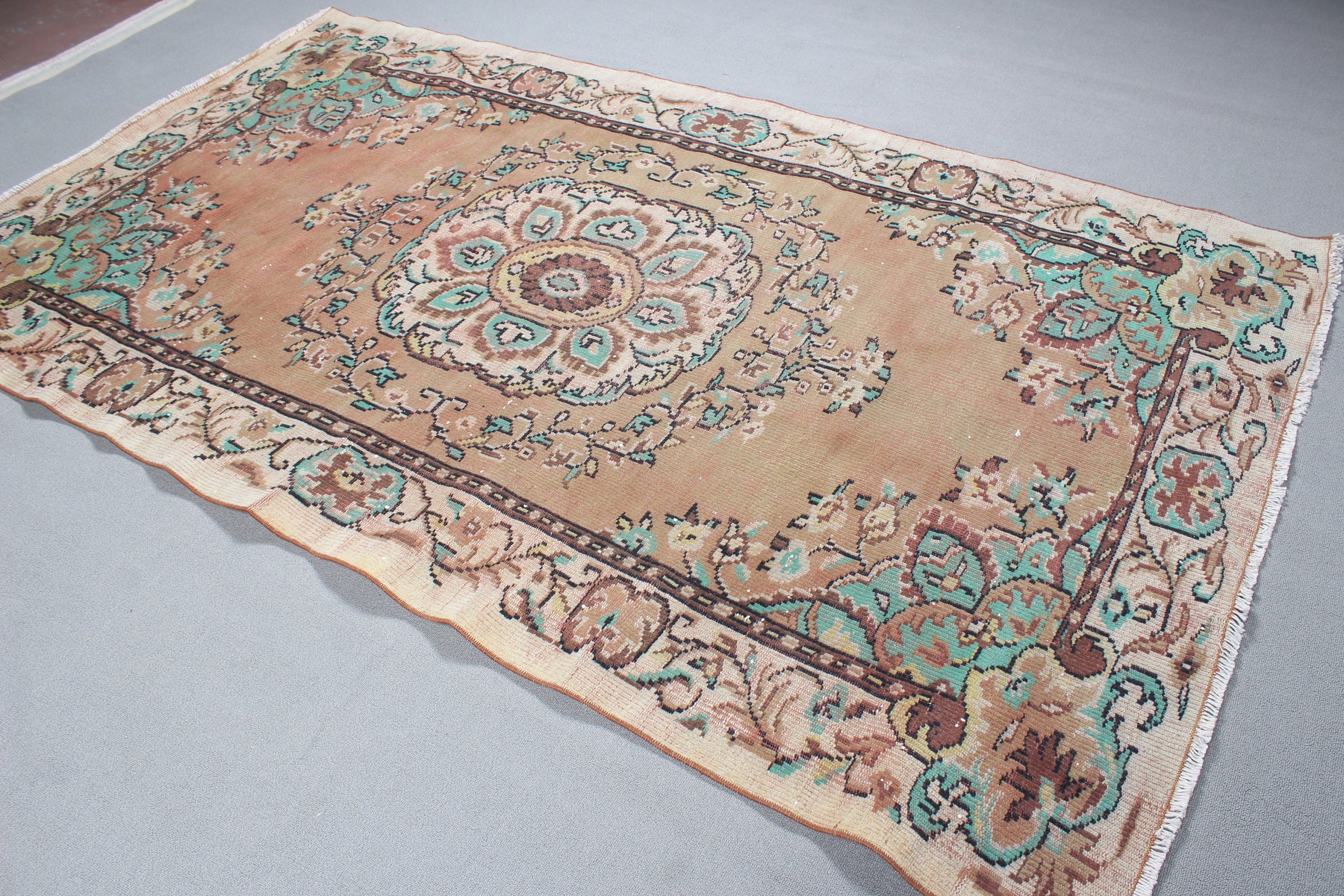 Cool Rug, Salon Rug, Turkish Rugs, 5.2x8.7 ft Large Rugs, Vintage Rugs, Large Boho Rug, Rugs for Dining Room, Brown Boho Rugs, Oushak Rugs