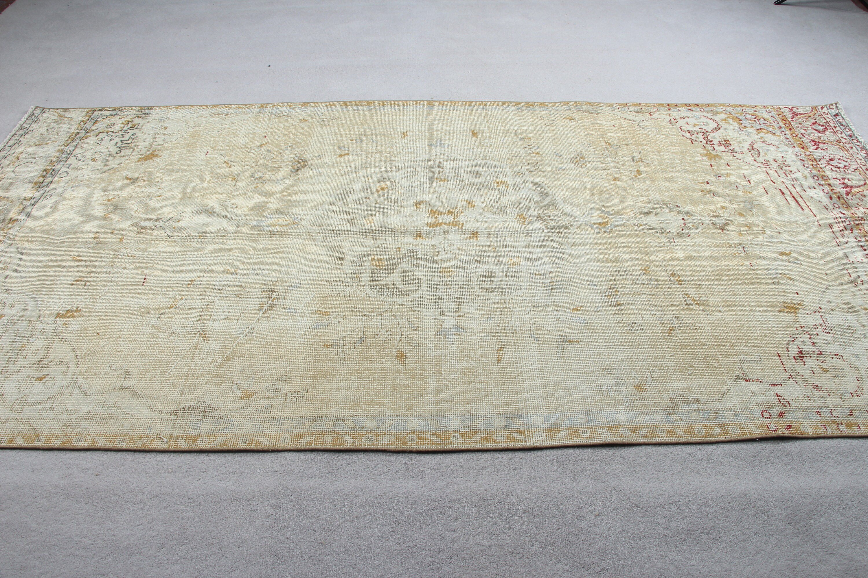 Kitchen Rugs, Salon Rug, Oriental Rugs, Beige Anatolian Rug, Vintage Rugs, Aztec Rug, Turkish Rugs, 4.6x9.6 ft Large Rug, Dining Room Rug