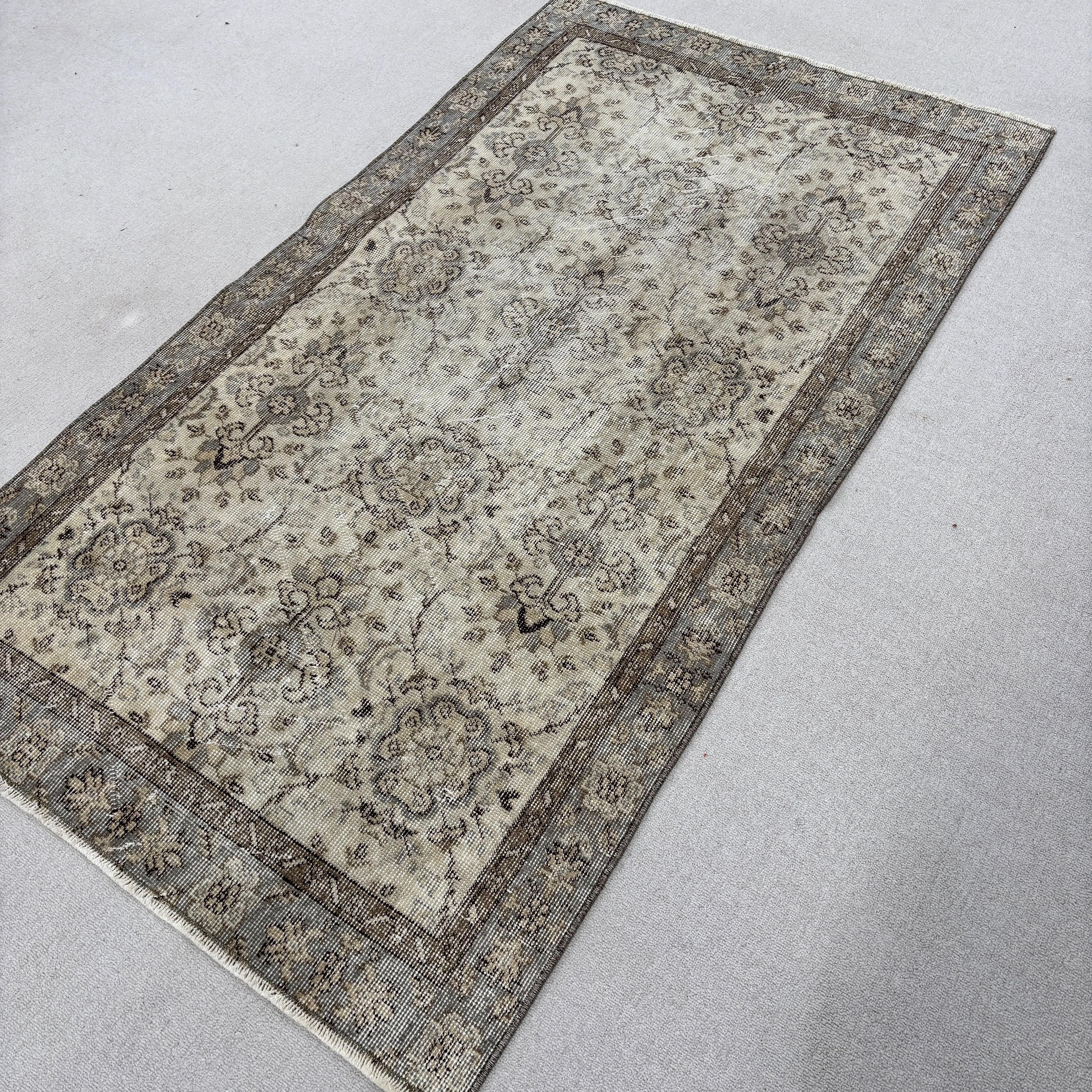 Turkish Rug, Decorative Rugs, Wool Rugs, Bedroom Rug, Antique Rug, Brown Cool Rug, Vintage Rugs, Rugs for Bedroom, 3.6x6.3 ft Accent Rugs