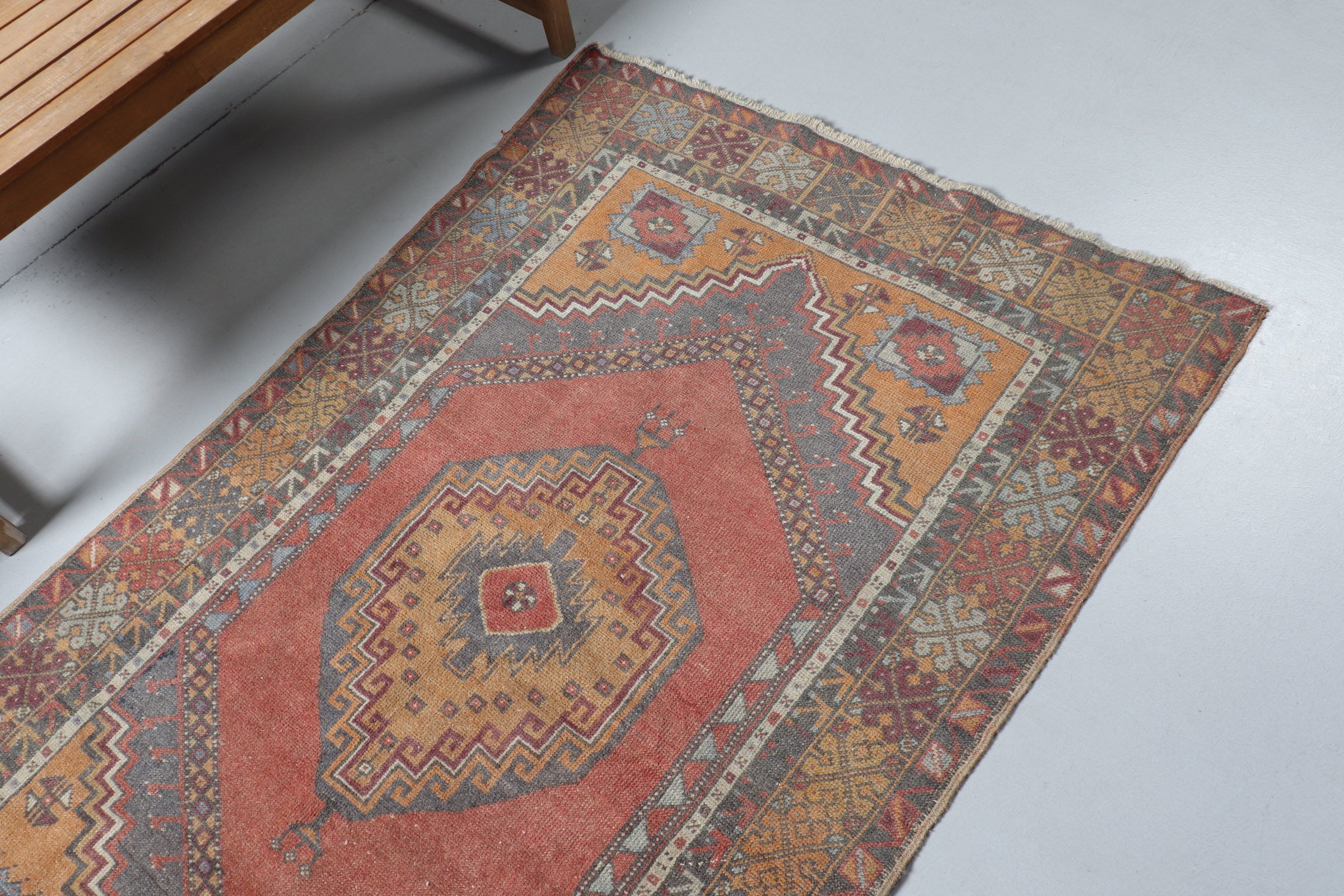 Red Oushak Rug, Oushak Rug, Kitchen Rugs, Vintage Rug, Rugs for Nursery, Turkish Rug, Moroccan Rugs, Entry Rug, 3.7x6.2 ft Accent Rugs
