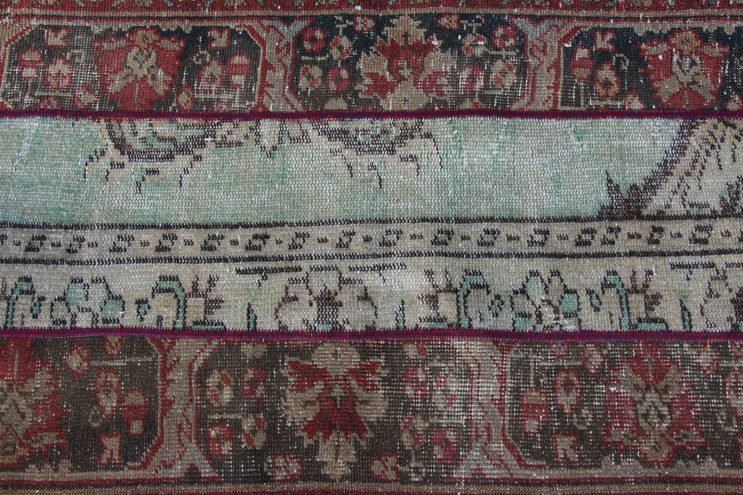 Yeşil Oushak Halıları, Koridor Halısı, Yer Halısı, Türk Halıları, Ev Dekorasyonu Halısı, Merdiven Halıları, Vintage Halı, 2.2x6.4 ft Runner Halısı, Mutfak Halısı