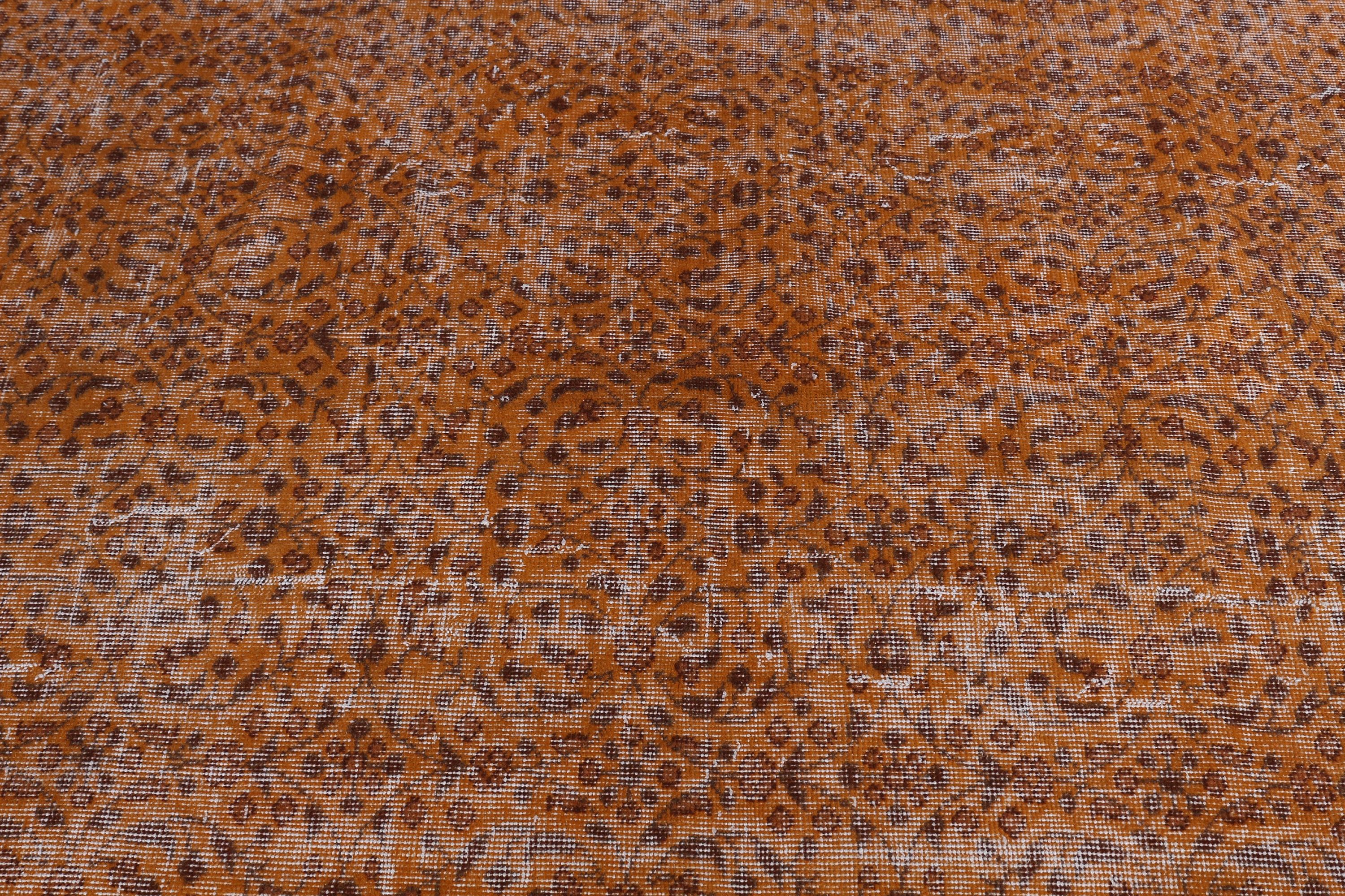 Turkish Rugs, Vintage Rugs, Living Room Rug, Orange Oriental Rugs, Dining Room Rug, 5.2x8.2 ft Large Rug, Bedroom Rug