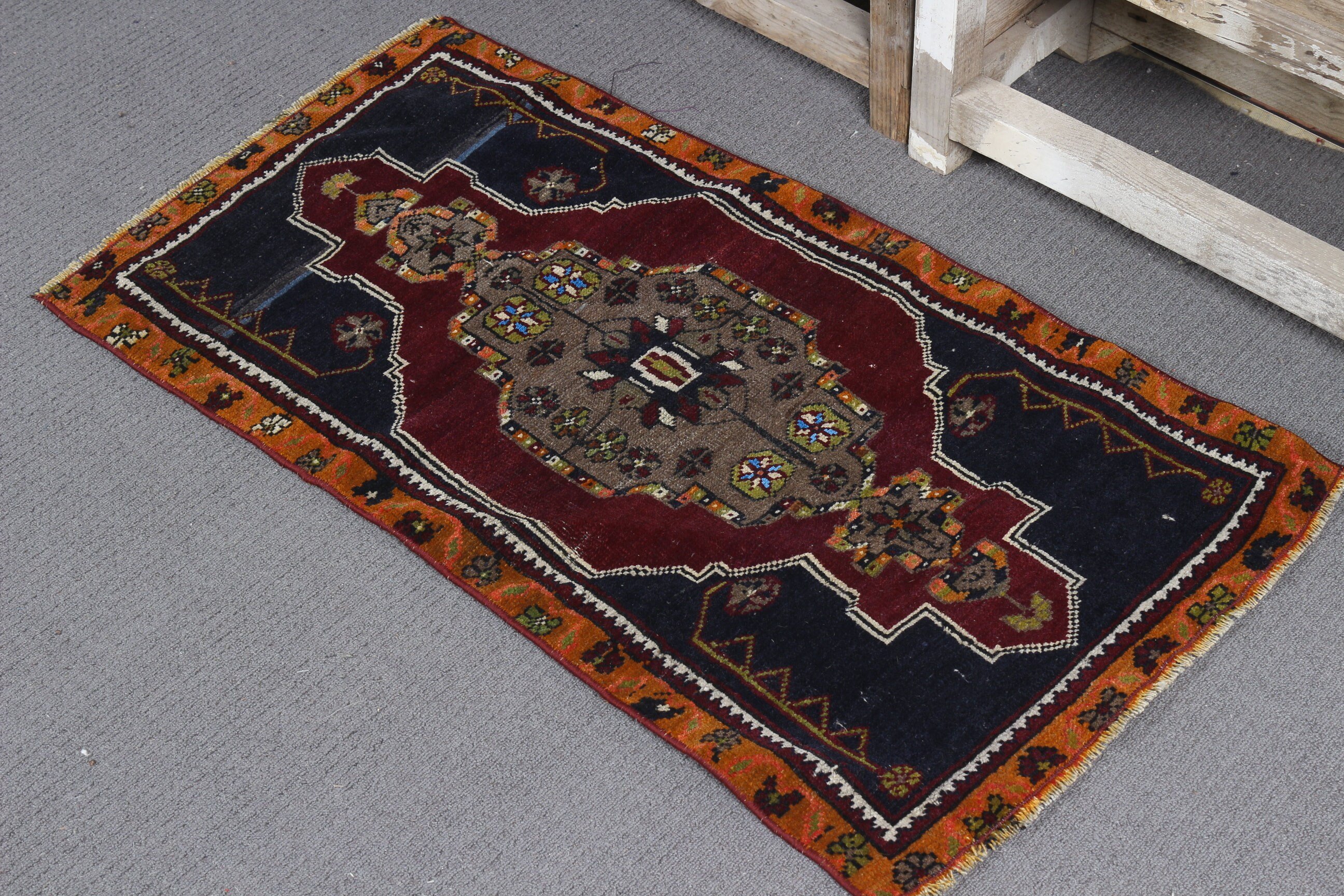 1.7x3.2 ft Küçük Halı, Fas Halıları, Kabile Halısı, Turuncu Mutfak Halıları, Vintage Halı, Duvara Asılı Halı, Çocuk Halısı, Türk Halısı, Yatak Odası Halısı