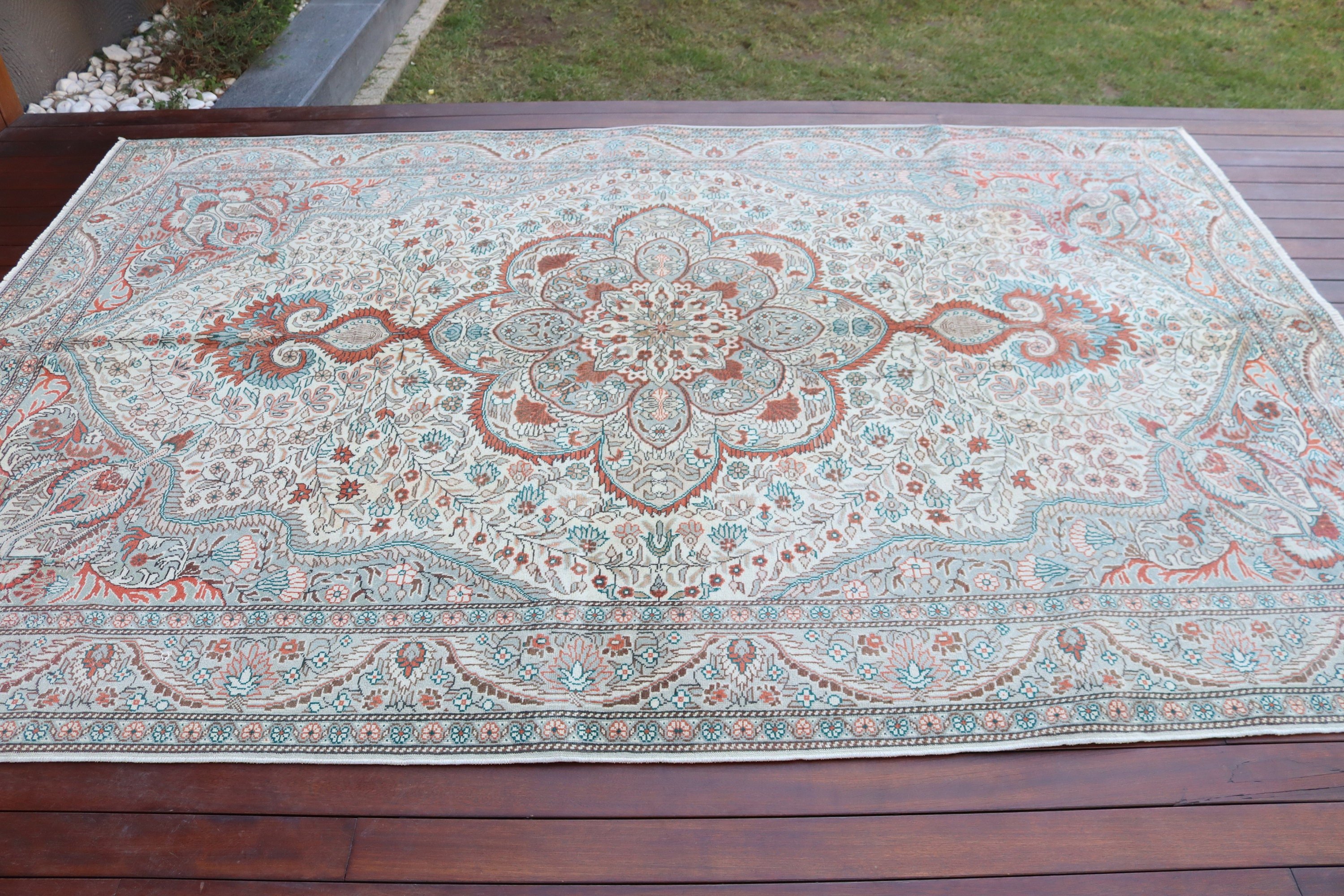 6.4x9.6 ft Büyük Halılar, Ev Dekorasyonu Halıları, Oryantal Halı, Türk Halıları, Vintage Halılar, Gri Anadolu Halıları, Büyük Boho Halısı, Yemek Odası Halısı