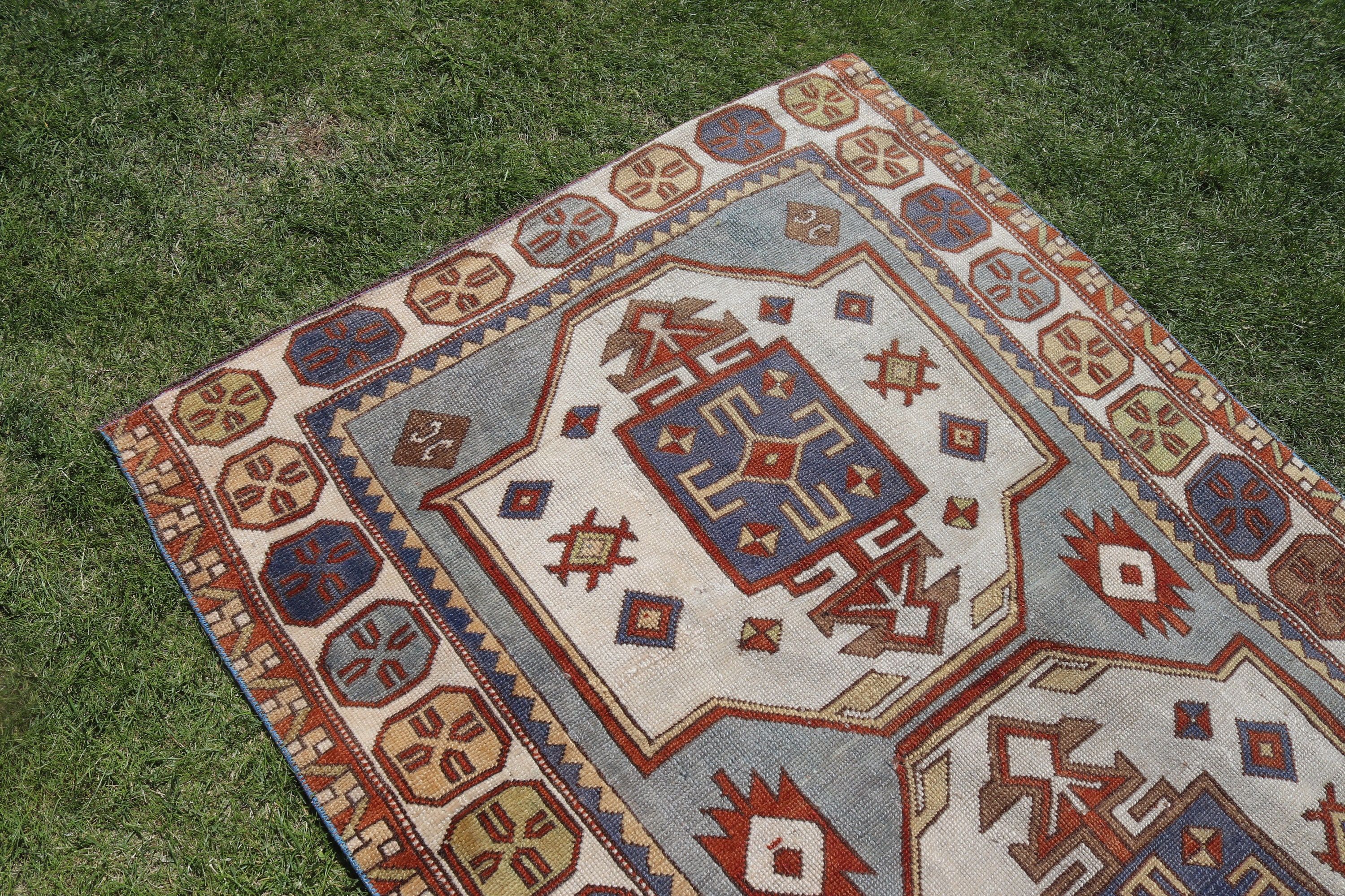 Dining Room Rugs, Boho Rugs, Handwoven Rug, Nursery Rugs, Vintage Rugs, Brown Modern Rugs, Bedroom Rugs, Turkish Rug, 4.3x5.7 ft Area Rug