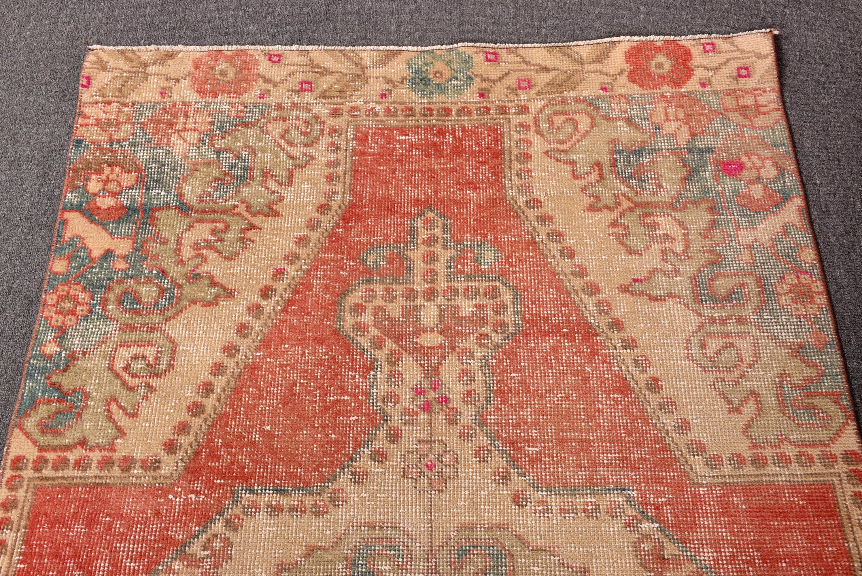 Türk Halısı, Düz Dokuma Halılar, Açıklama Halıları, Vintage Halılar, İç Mekan Halıları, Vintage Alan Halıları, 3,6x7,1 ft Alan Halısı, Yeşil Mutfak Halıları