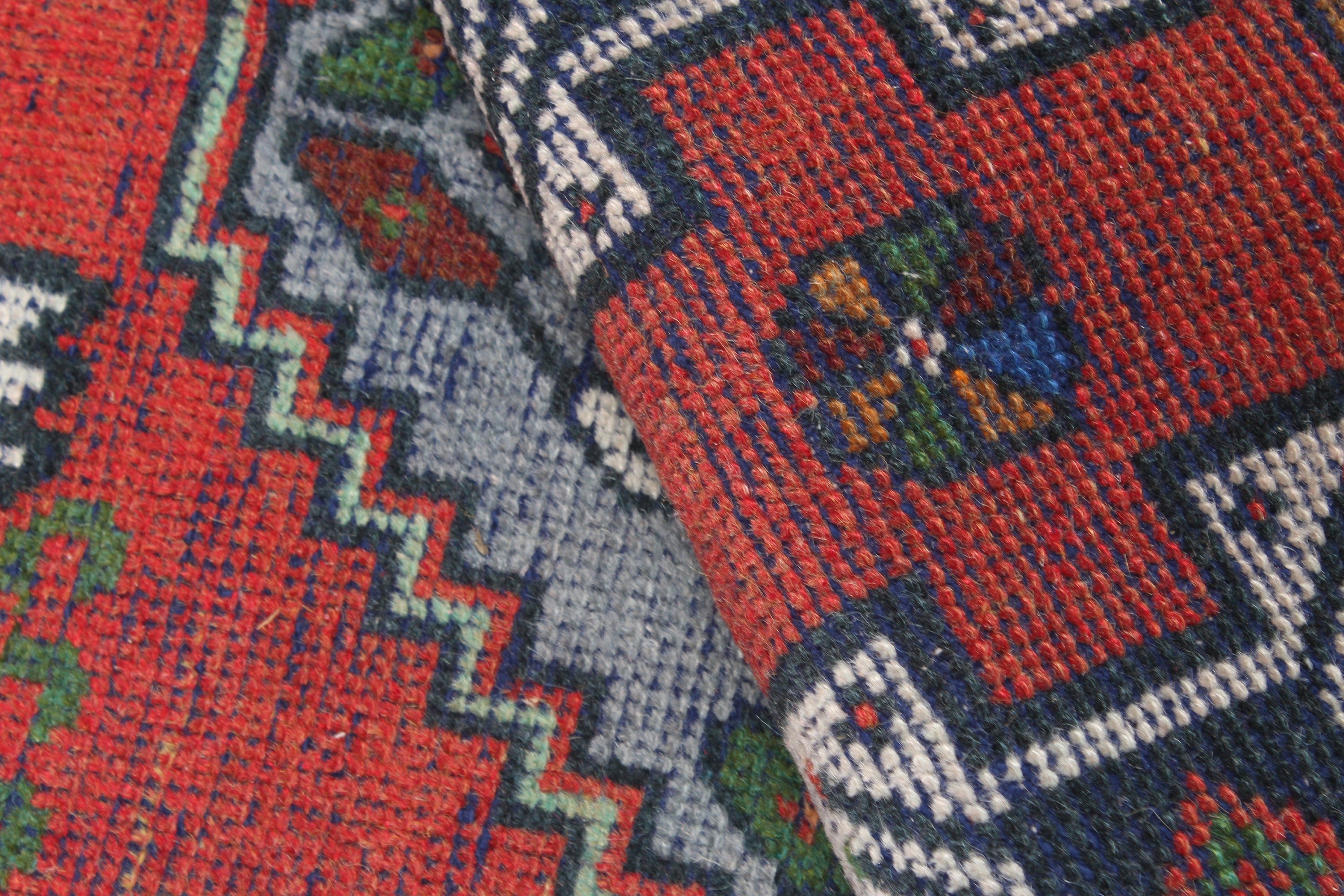 Kitchen Rugs, Cool Rug, 1.8x3.5 ft Small Rug, Red Handwoven Rug, Bath Rugs, Boho Rug, Rugs for Entry, Turkish Rugs, Floor Rug, Vintage Rugs