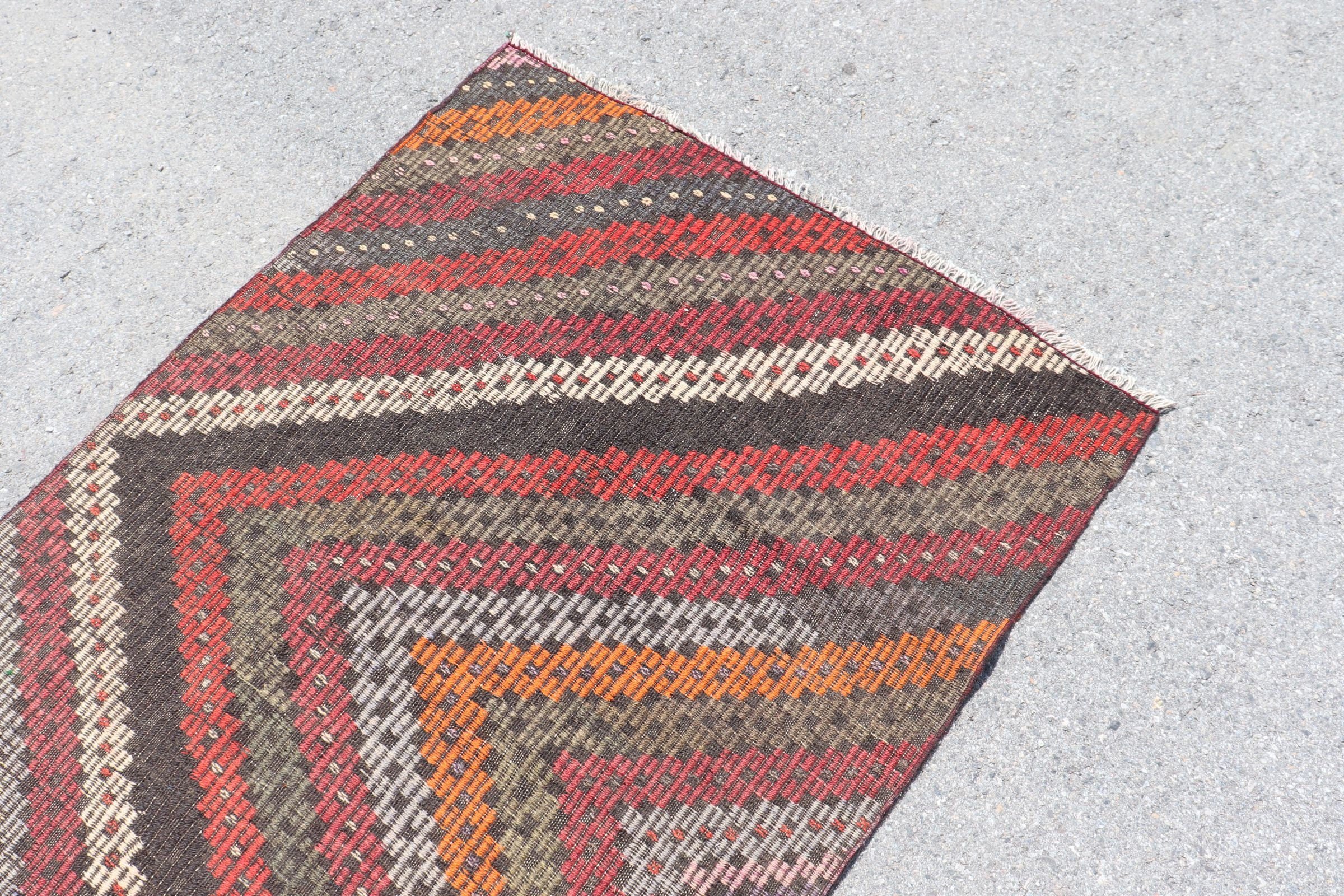 Yatak Odası Halısı, Kırmızı Anadolu Halısı, Paspas Halısı, Kilim, 3x4.8 ft Küçük Halı, Etnik Halı, Vintage Halı, Türk Halısı, Antika Halılar