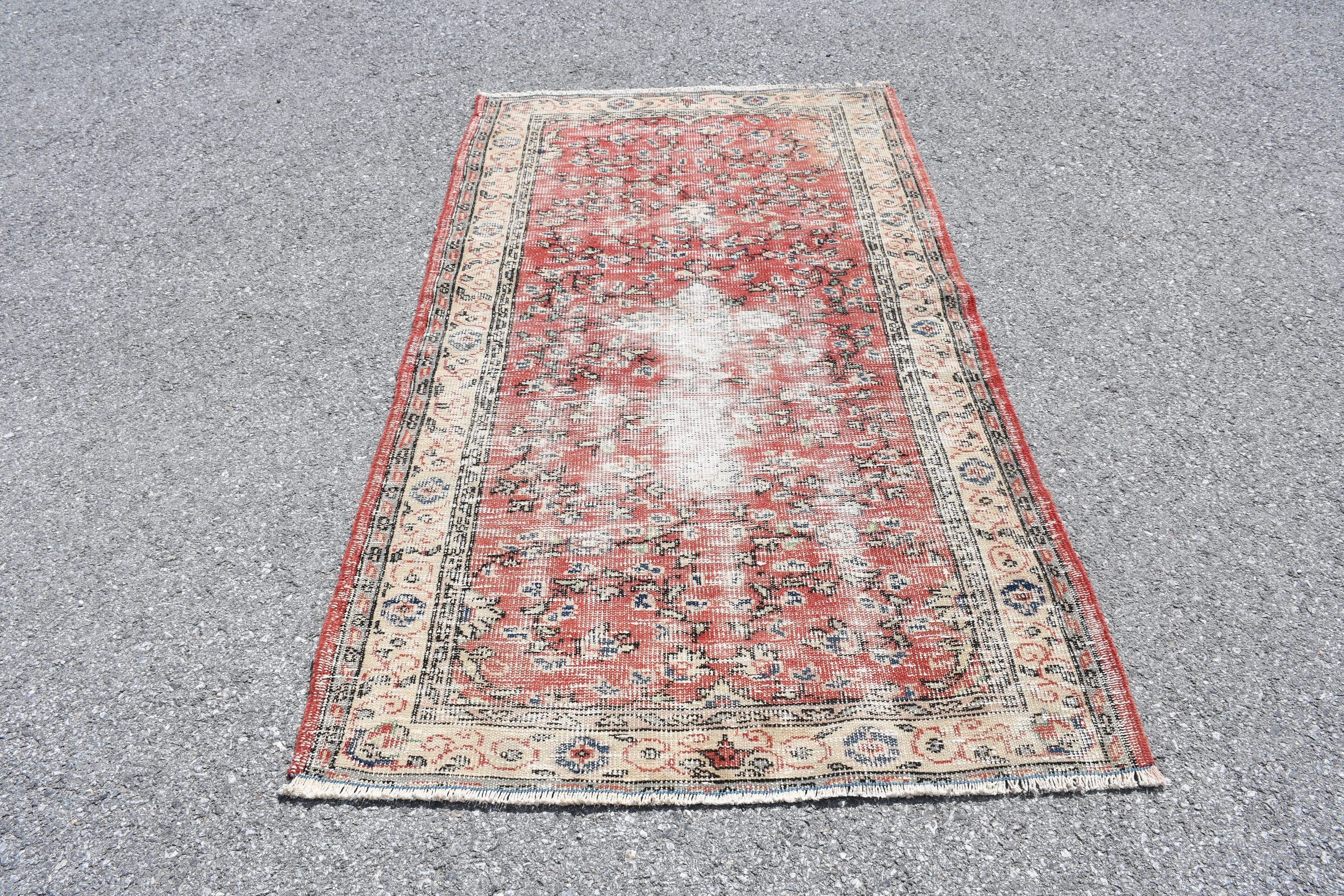 Bedroom Rug, Vintage Rugs, Turkish Rug, Rugs for Nursery, Beige Wool Rugs, 3.6x6.4 ft Accent Rug, Floor Rug, Turkey Rugs, Kitchen Rug