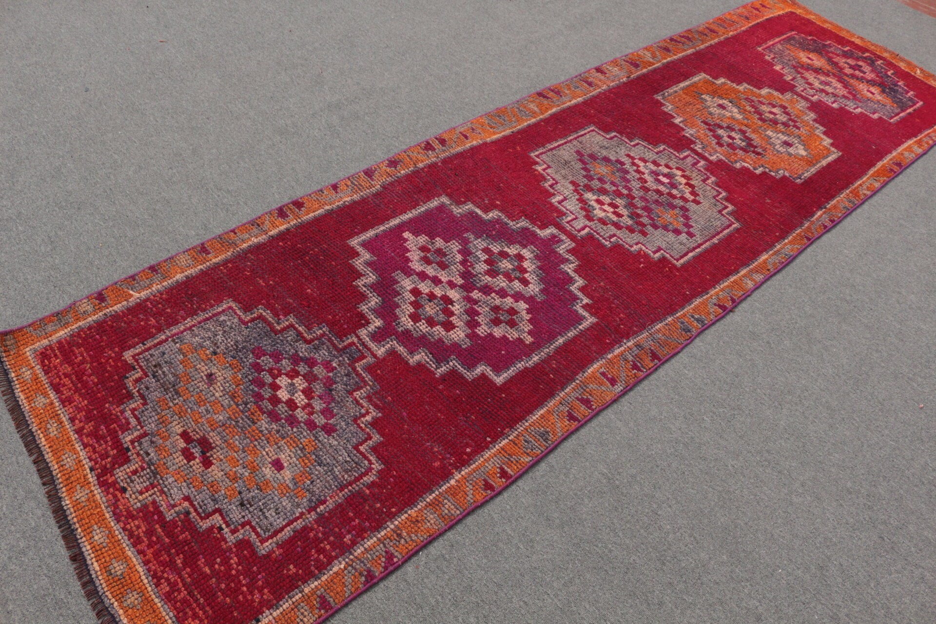 Kitchen Rug, Rugs for Stair, Stair Rug, 2.9x10.1 ft Runner Rugs, Turkish Rugs, Red Bedroom Rug, Antique Rugs, Floor Rug, Vintage Rugs