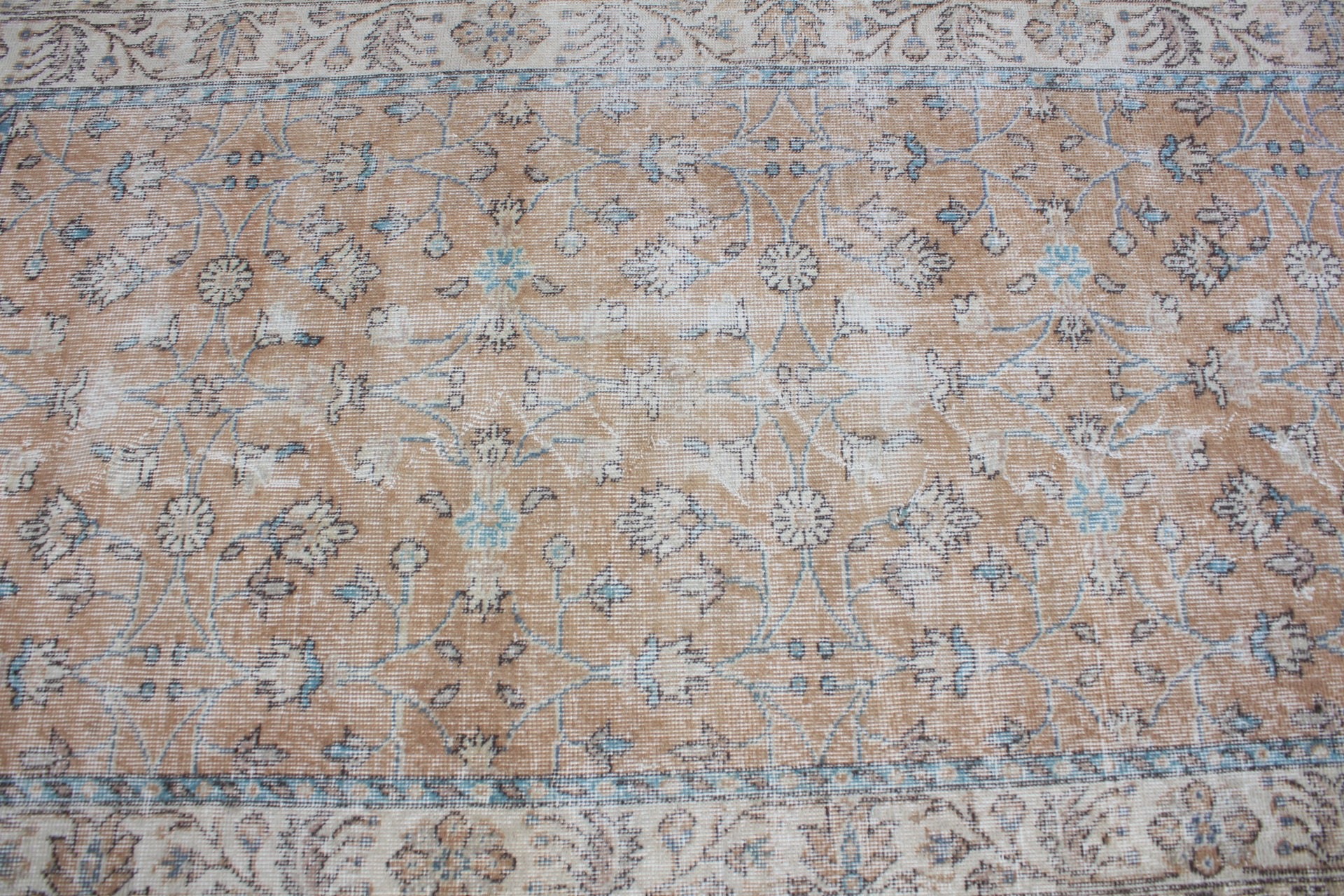 Türk Halıları, 3.8x6.4 ft Alan Halısı, Vintage Halılar, Ev Dekorasyonu Halıları, Oturma Odası Halısı, Yemek Odası Halıları, Kahverengi Antika Halı