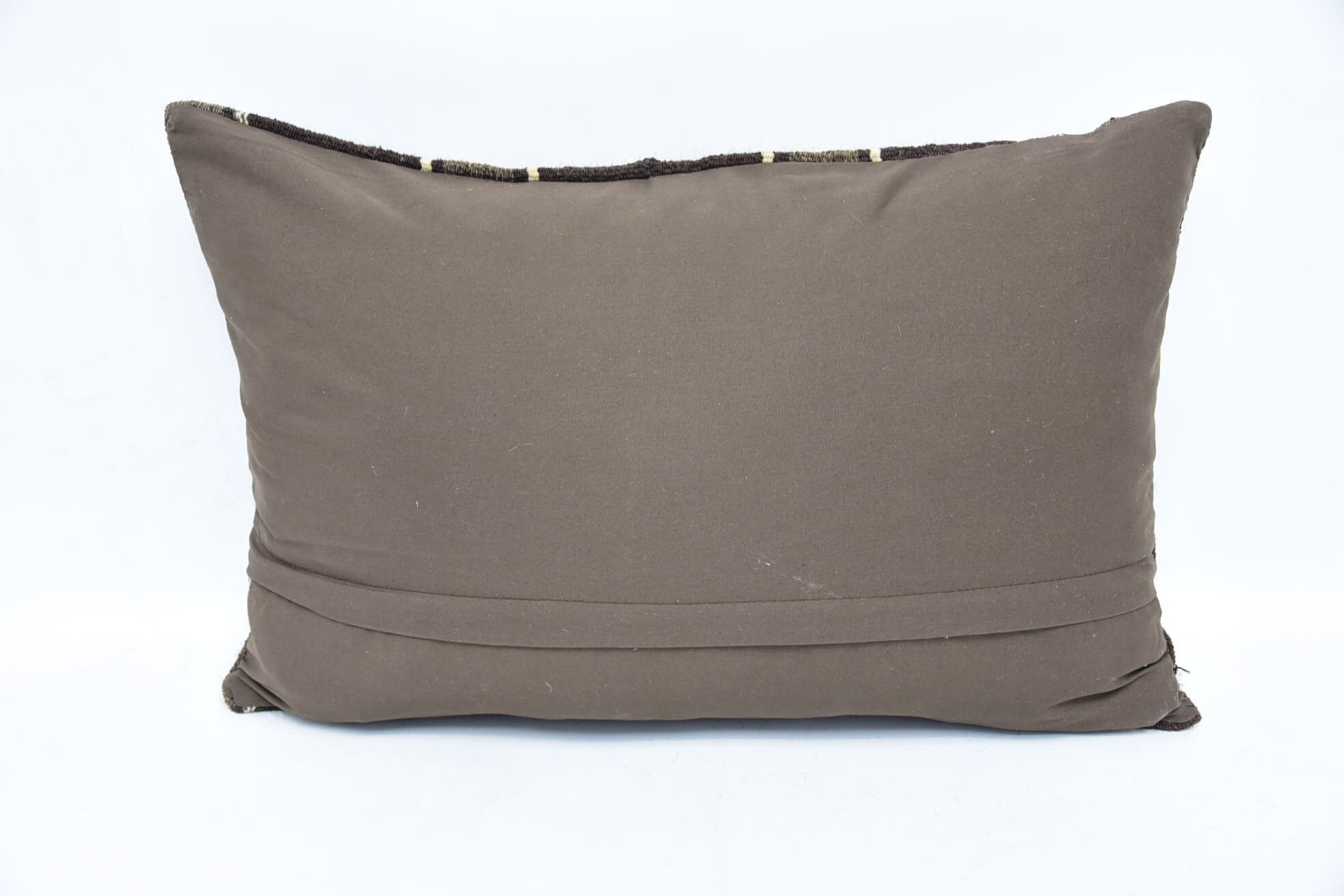 Comfy Throw Pillow, Kilim Cushion Sham, Interior Designer Pillow, 16"x24" Brown Pillow Sham, Throw Kilim Pillow, Patio Pillow Sham