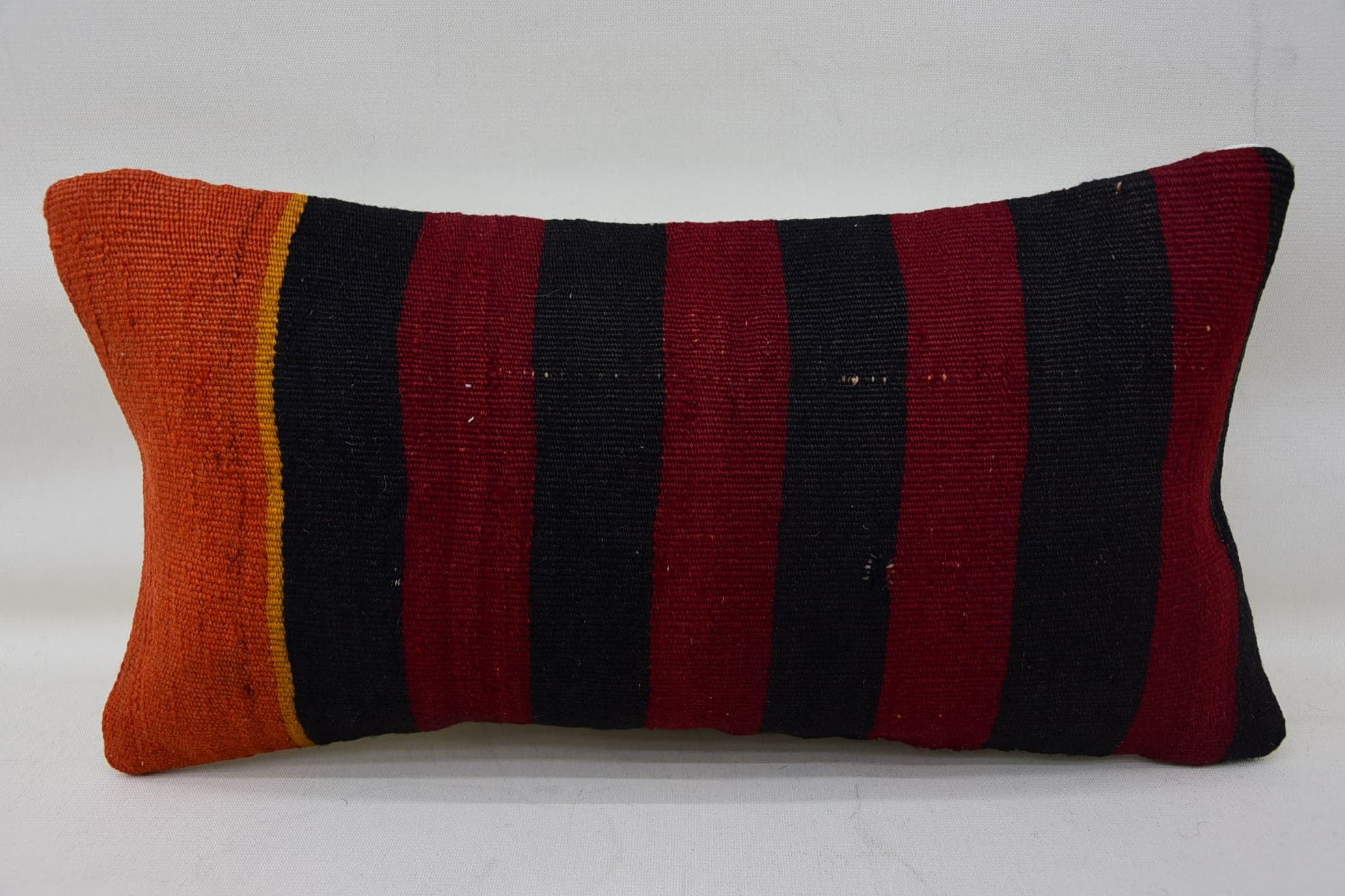 8"x16" Kırmızı Yastık Sham, Vintage Kilim Yastık, Nomadic Yastık Kılıfı, Tribal Yastık, Vintage Kilim Atma Yastık, Boho Yastık Sham Kılıfı