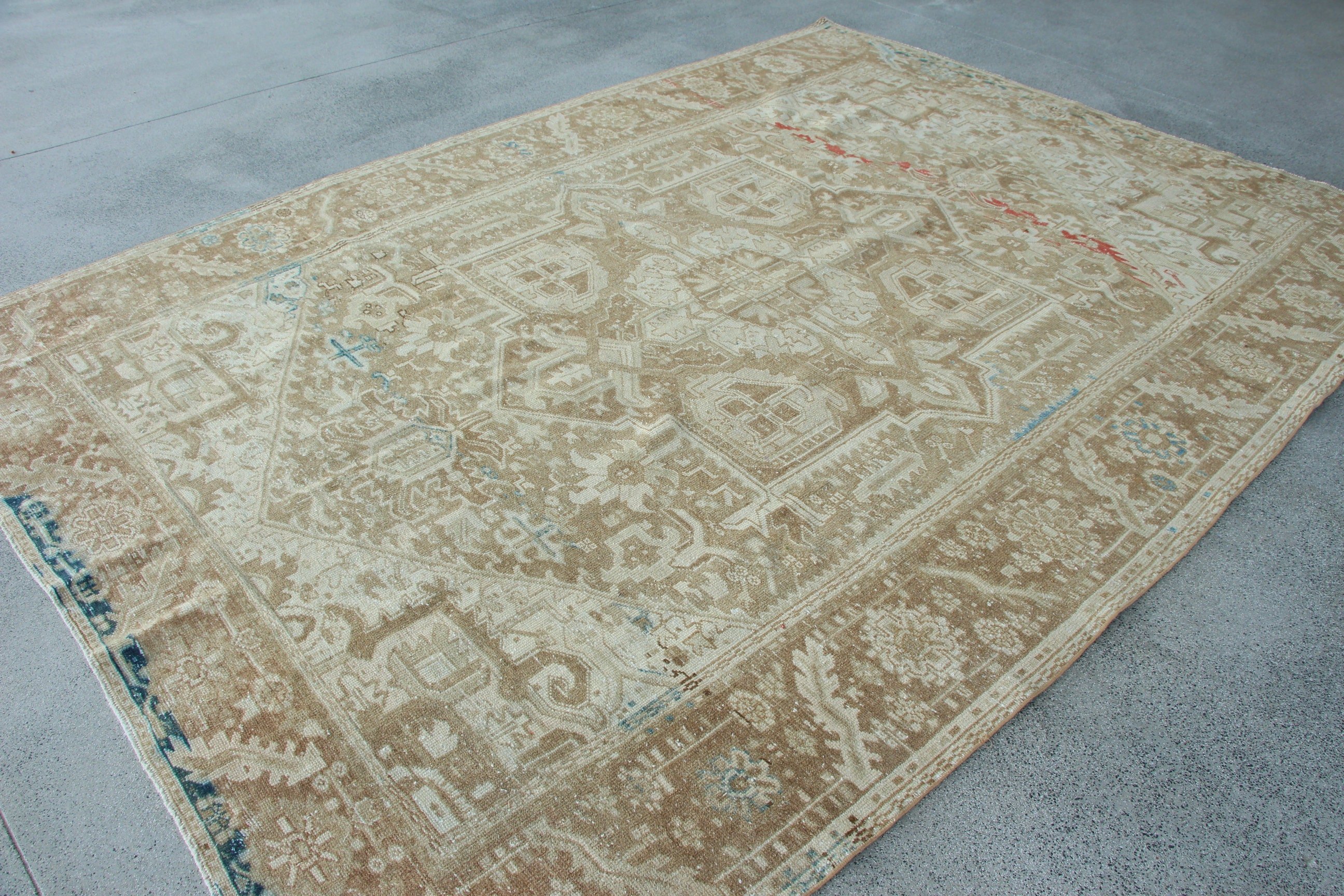 7.5x11.1 ft Oversize Rugs, Salon Rugs, Turkish Rugs, Vintage Rugs, Saloon Rugs, Home Decor Rug, Bronze Flatweave Rugs