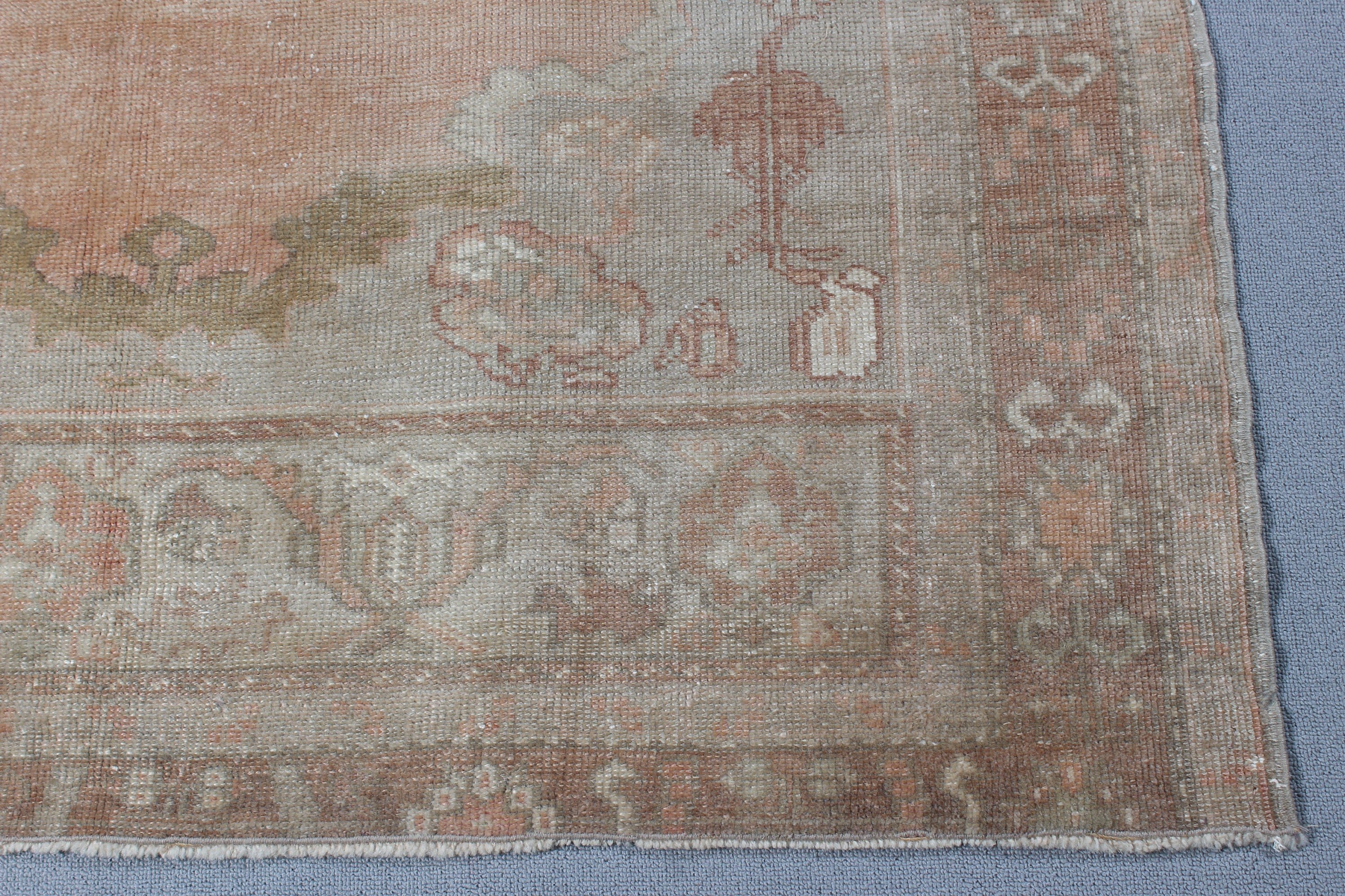 Oturma Odası Halısı, 4.3x7.4 ft Alan Halısı, Vintage Halı, Ev Dekor Halıları, Boho Halısı, Yatak Odası Halıları, Türk Halısı, Oryantal Halı, Kahverengi Ev Dekor Halısı