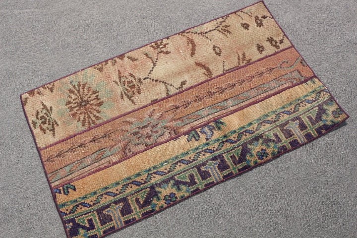 Wool Rug, Car Mat Rug, Rugs for Kitchen, Aztec Rug, 2.1x3.4 ft Small Rug, Turkish Rug, Vintage Rug, Bath Rugs, Brown Floor Rugs, Cool Rug