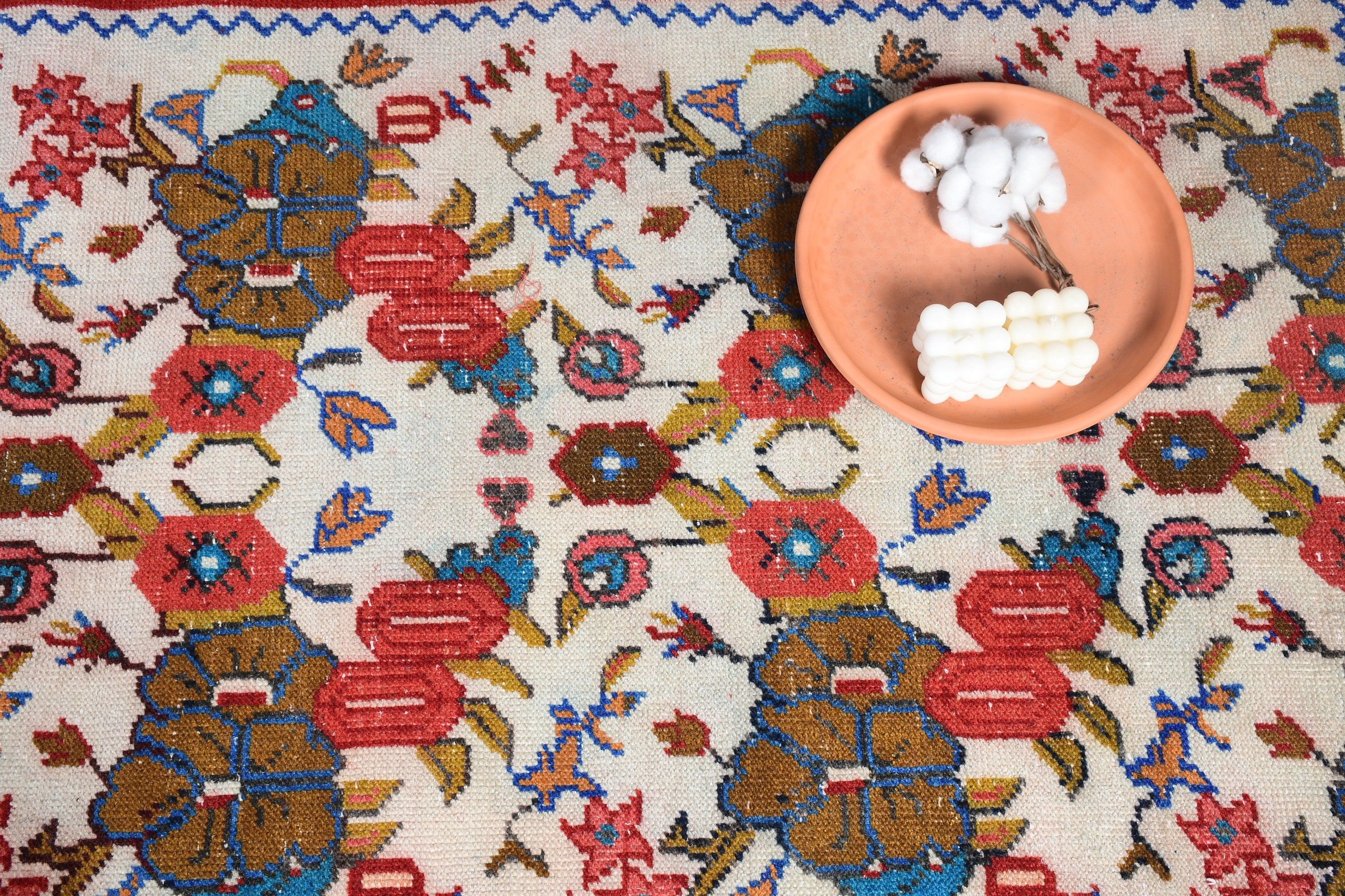 Beige Bedroom Rug, Abstract Rugs, Nursery Rugs, 3.2x7 ft Accent Rug, Kitchen Rugs, Rugs for Nursery, Turkish Rug, Vintage Rug, Oushak Rugs