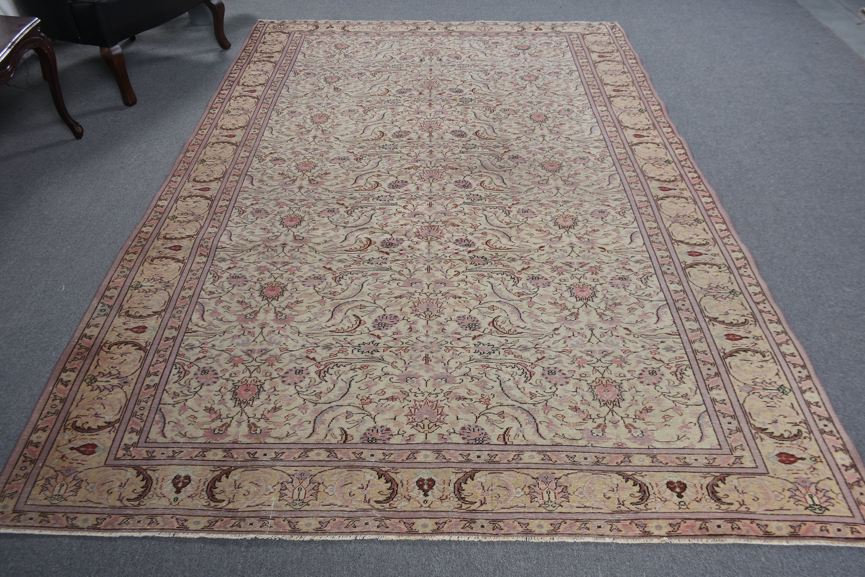 Yatak Odası Halıları, Fas Halıları, Vintage Halı, 6.2x9.5 ft Büyük Halılar, Türk Halısı, Büyük Vintage Halı, Bej Ev Dekor Halıları, Yatak Odası Halıları