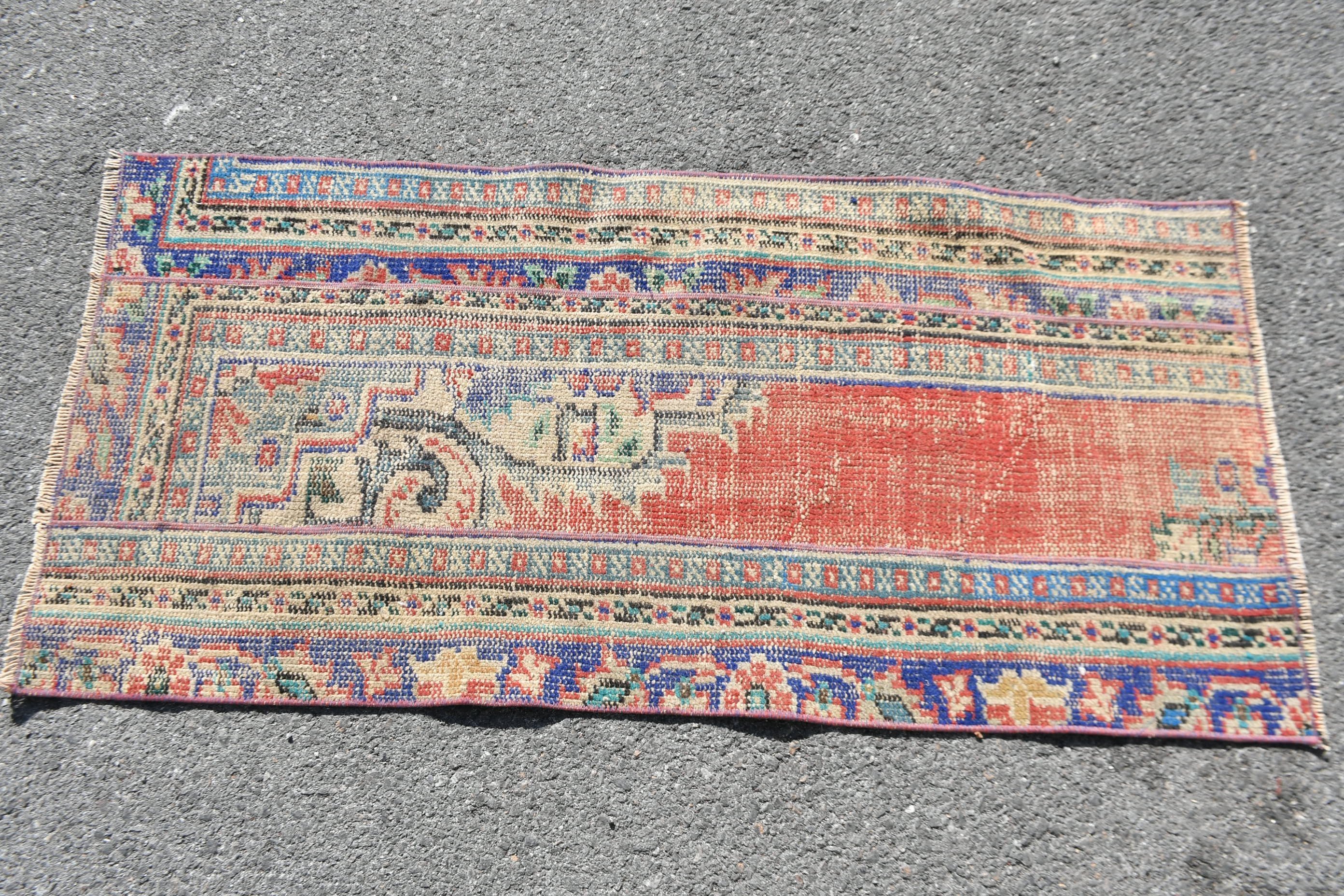 Turkish Rug, Bedroom Rugs, Kitchen Rug, Rugs for Car Mat, Anatolian Rug, Vintage Rugs, Ethnic Rug, 2.1x4.2 ft Small Rug, Blue Oriental Rugs