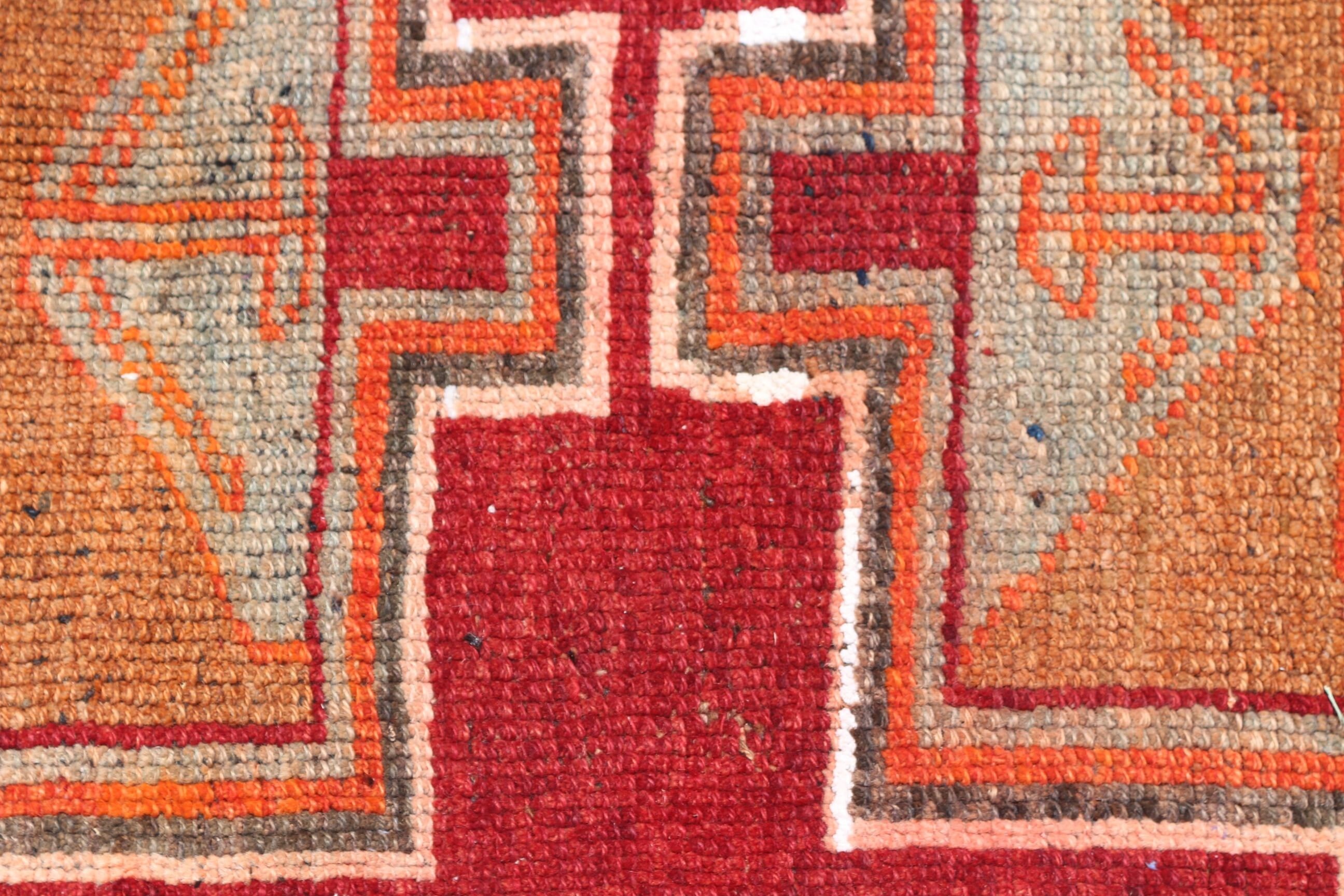 Turkish Rug, Vintage Rug, Boho Area Rug Rugs, Bedroom Rugs, Cool Rugs, Red Oushak Rugs, 4.2x7.9 ft Area Rug, Rugs for Area, Moroccan Rug