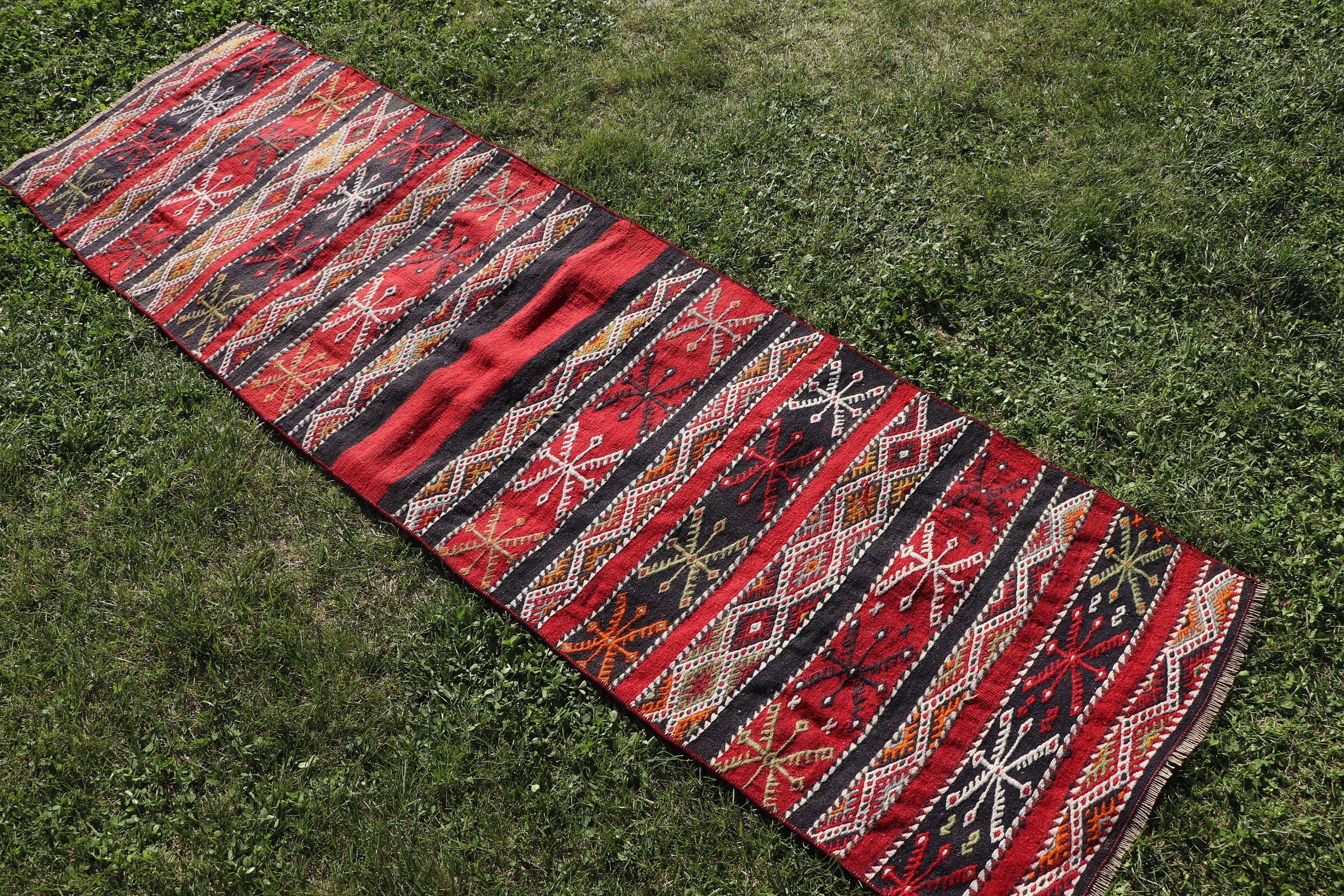 1.9x6.9 ft Runner Halıları, Anadolu Halıları, Türk Halısı, Beni Ourain Runner Halıları, Vintage Halılar, Yer Halısı, Merdiven Halısı, Kilim, Kırmızı Oryantal Halılar