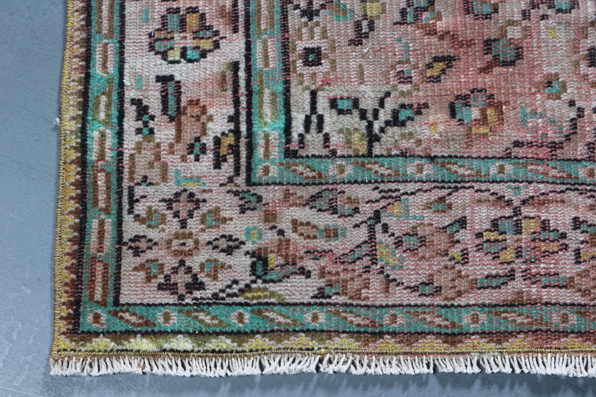 Dining Room Rug, Vintage Decor Rug, Turkish Rug, Pink Oriental Rug, Cool Rug, 6.1x8.8 ft Large Rug, Vintage Rug, Bedroom Rug