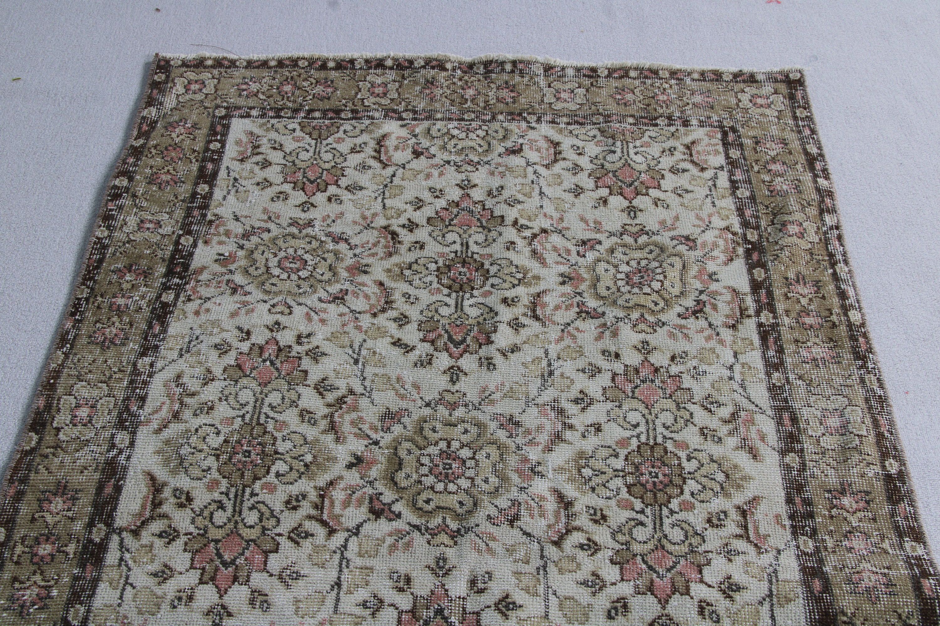 Yeşil Mutfak Halıları, Ev Dekorasyonu Halısı, Vintage Halılar, Vintage Vurgu Halısı, Çocuk Halısı, El Dokuma Halısı, Türk Halısı, 3.6x6.6 ft Accent Halısı