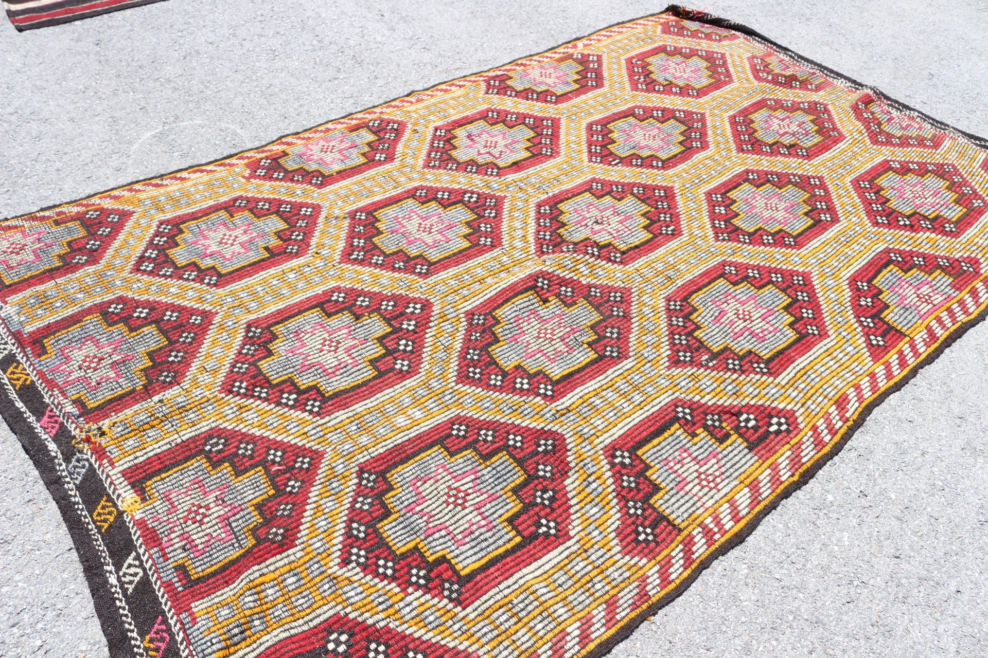 Pastel Rugs, 5.6x9.7 ft Large Rugs, Wool Rugs, Living Room Rug, Antique Rug, Kilim, Vintage Rugs, Red Antique Rug, Bedroom Rug, Turkish Rug