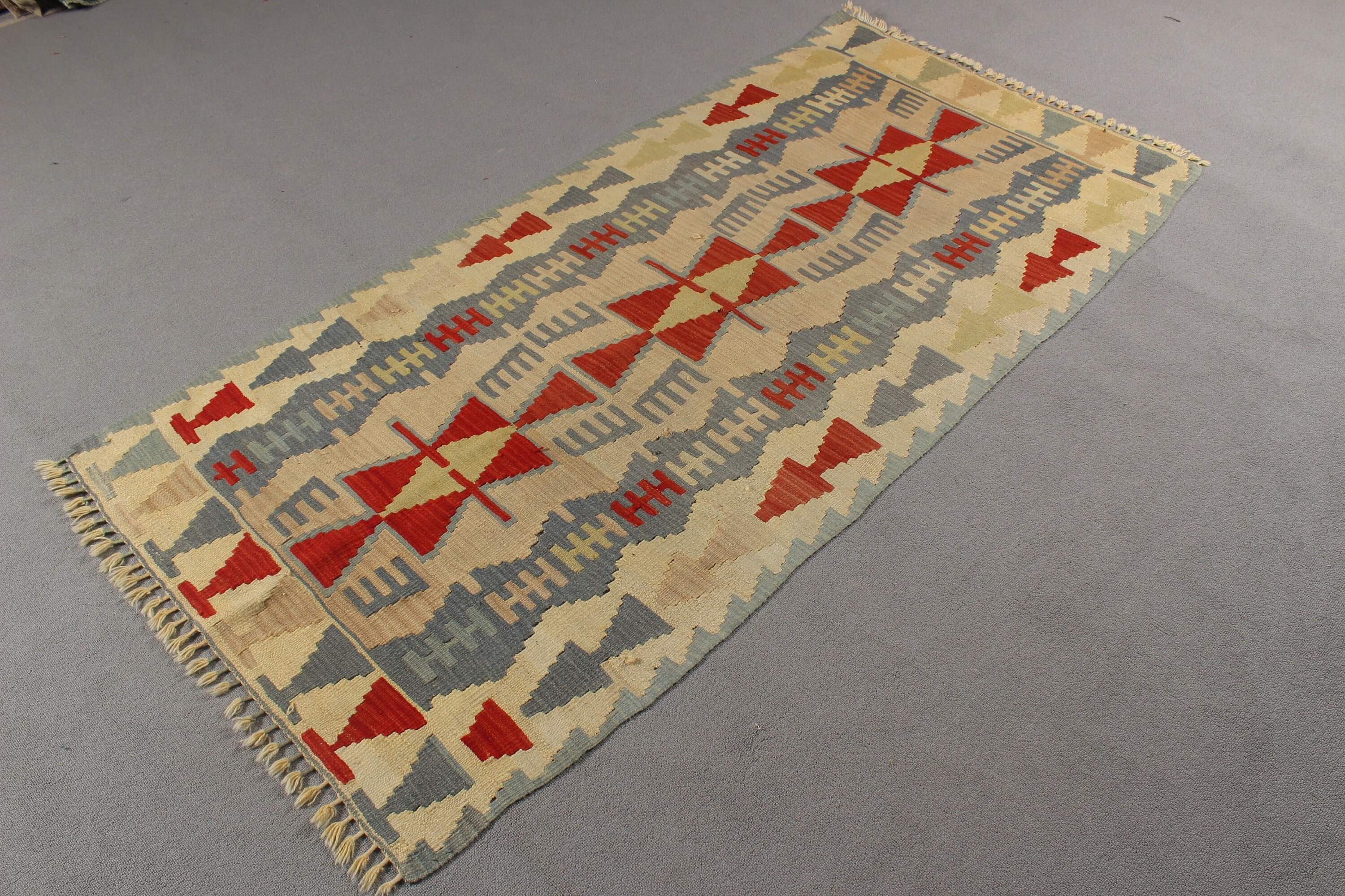 Boho Halılar, Kilim, Türk Halısı, Vintage Halı, Anadolu Halısı, Açıklama Halısı, Dekoratif Halı, Sarı El Dokuma Halılar, 3.2x6.6 ft Accent Halı