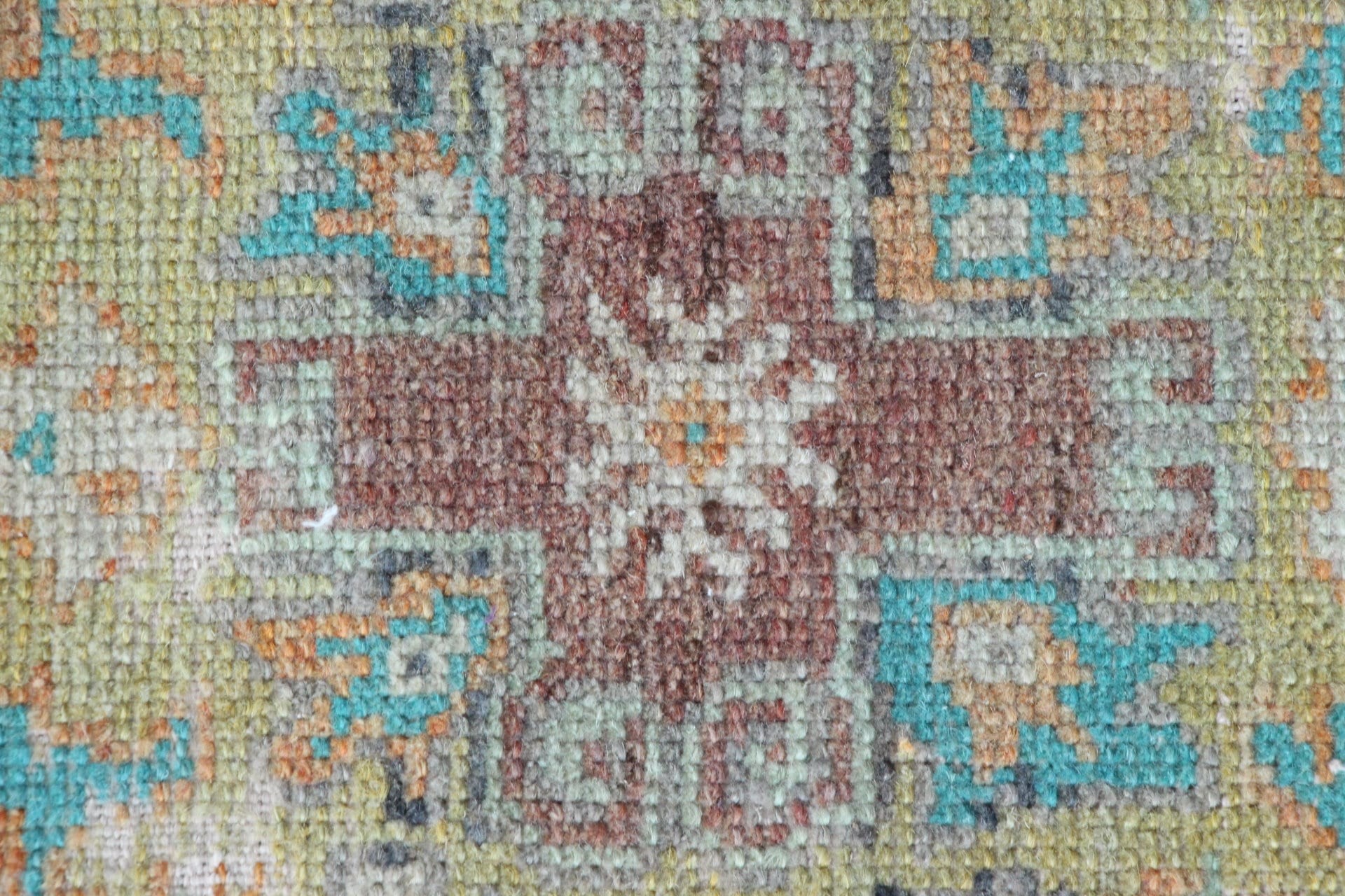 Nursery Rugs, Door Mat Rug, Brown Wool Rugs, Vintage Rug, Floor Rug, Rugs for Kitchen, Turkish Rug, 1.4x3 ft Small Rug, Moroccan Rugs