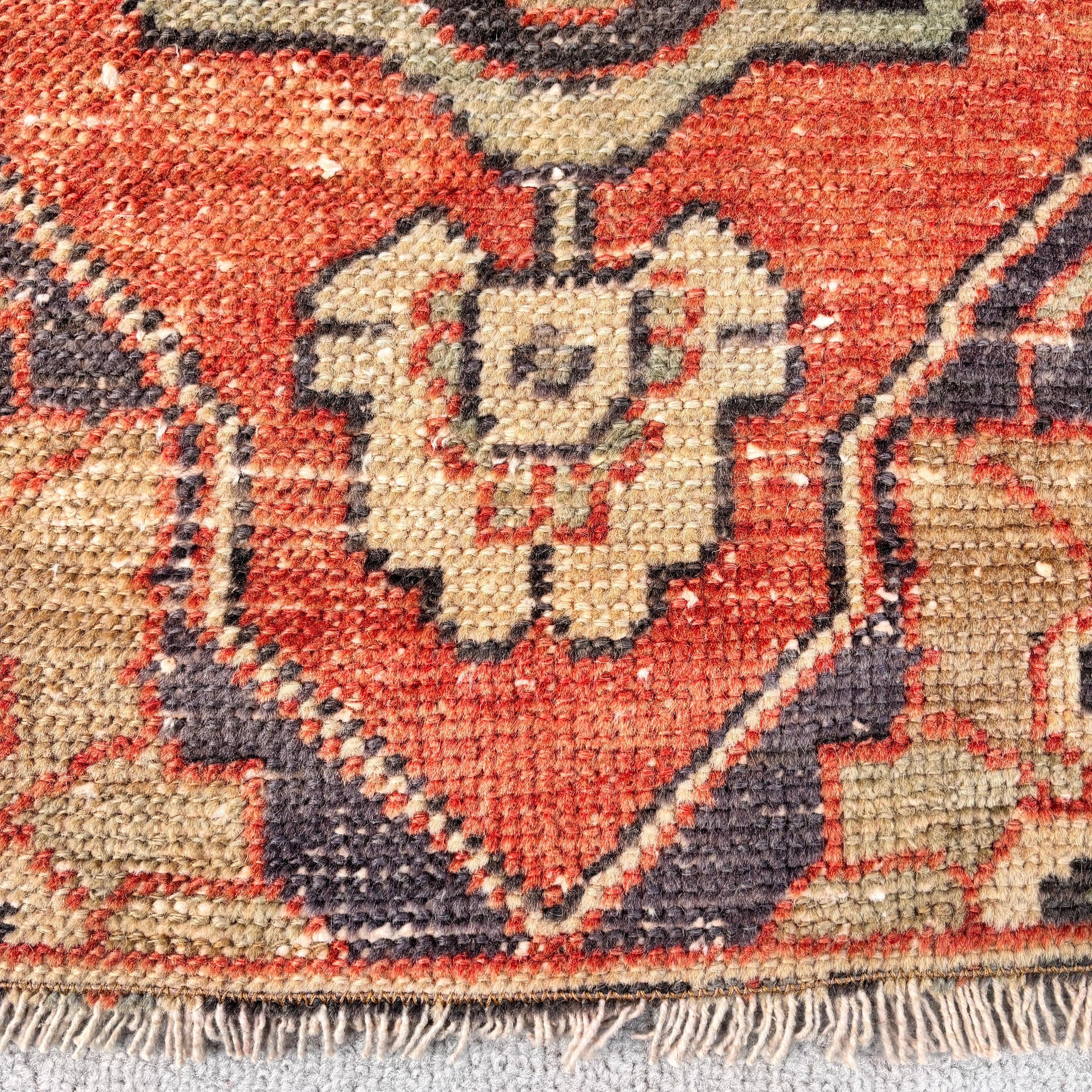 Small Vintage Rugs, Turkish Rug, Exotic Rugs, Boho Rug, Orange Kitchen Rugs, Bathroom Rug, 1.6x2.8 ft Small Rugs, Vintage Rug, Luxury Rugs