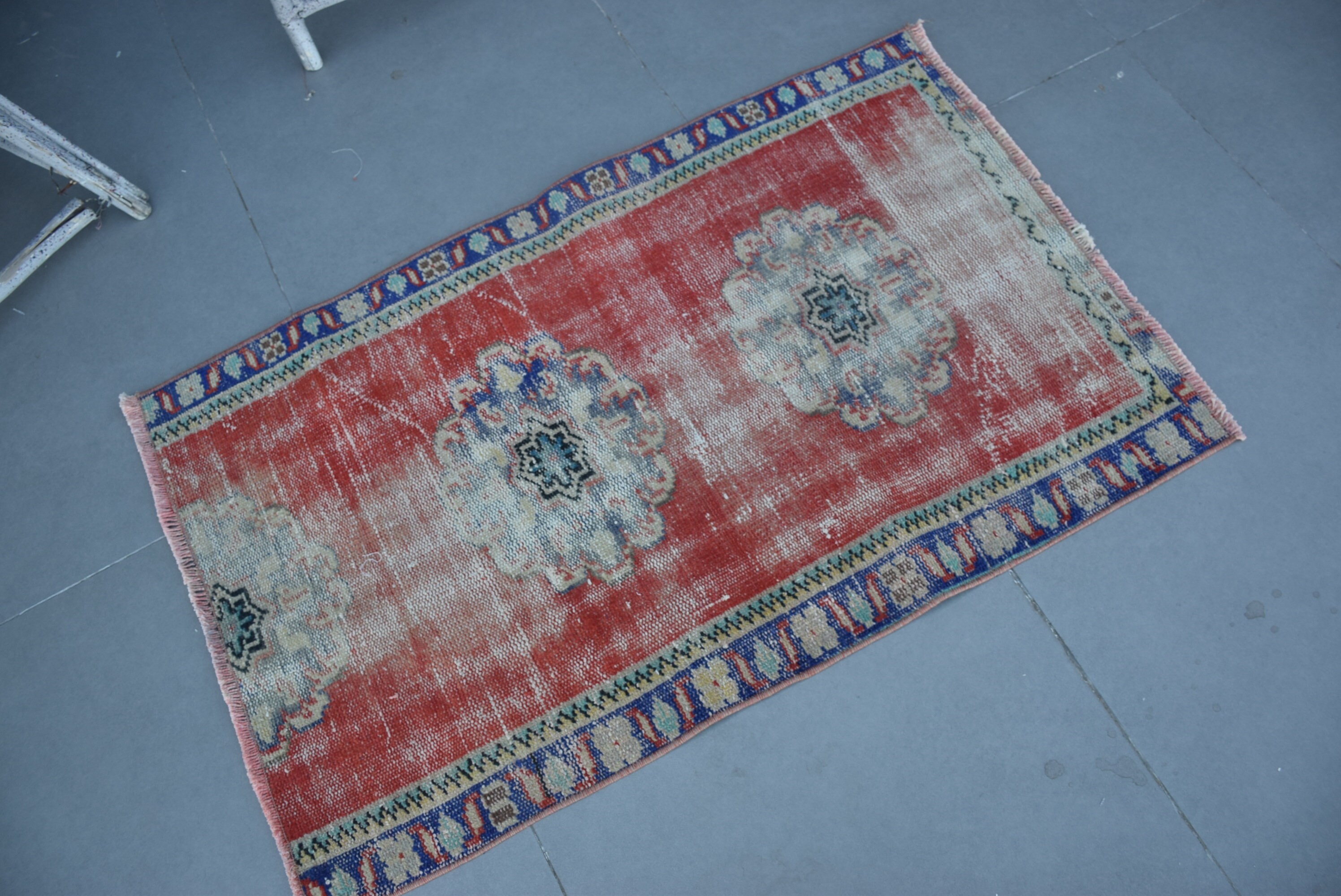 Kitchen Rugs, Turkish Rug, Rugs for Bathroom, Vintage Rugs, Bathroom Rug, Red  2.4x3.8 ft Small Rugs, Boho Rug, Bedroom Rug