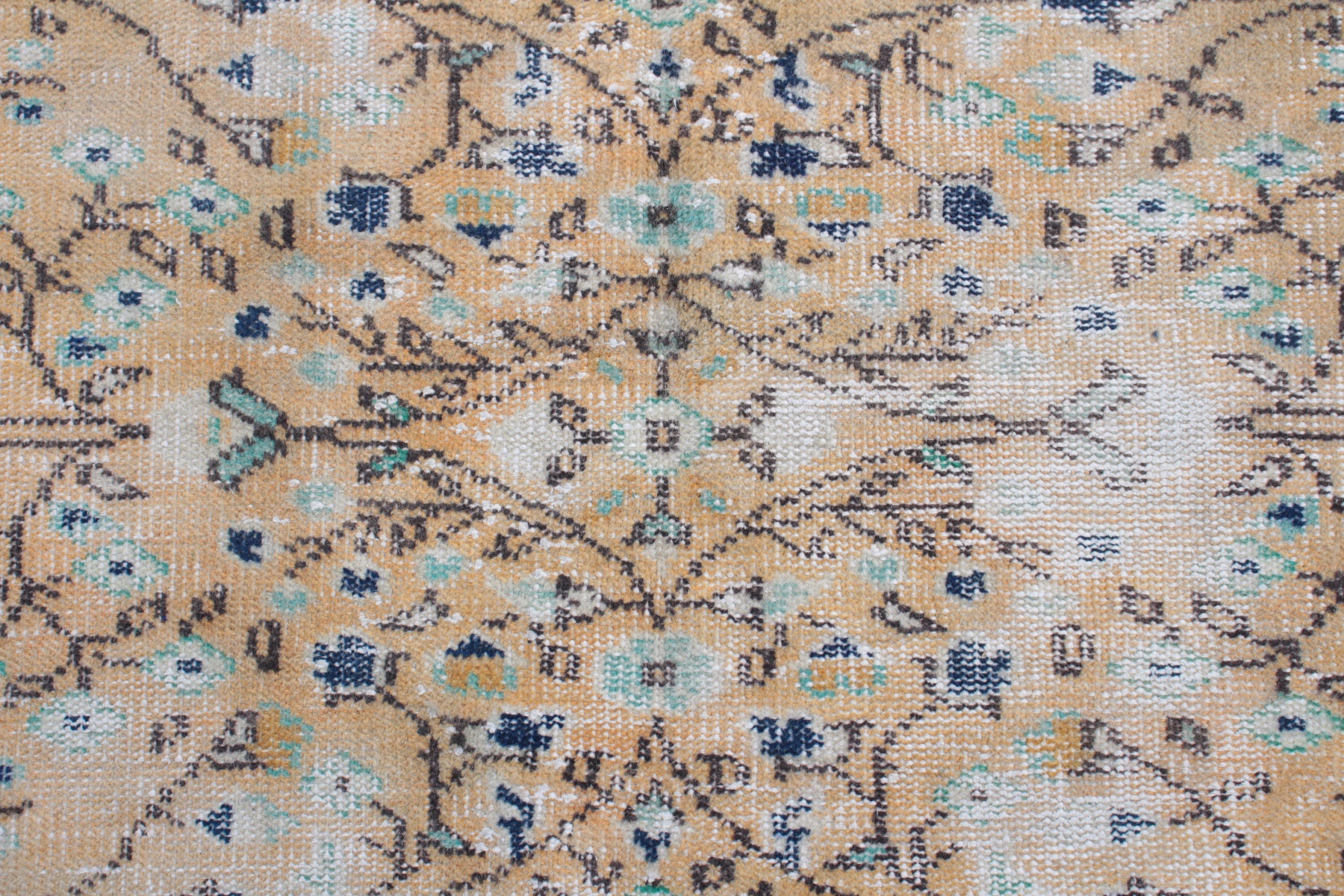 Vintage Halılar, 6.3x9 ft Büyük Halılar, Sarı Boho Halı, Salon Halısı, Açıklama Halıları, Büyük Boho Halıları, Geleneksel Halılar, Türk Halısı, Boho Halıları