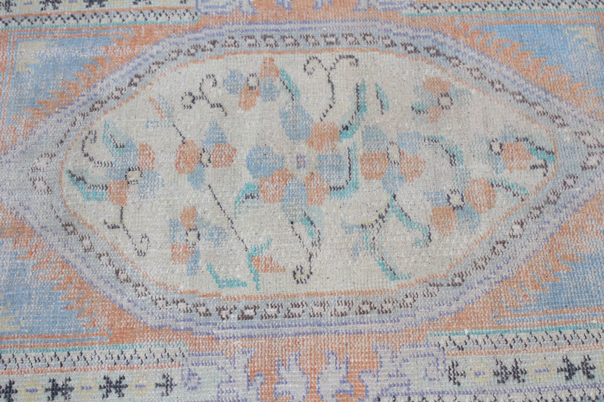 2.6x4.4 ft Küçük Halı, Antika Halılar, Sanat Halısı, Yün Halı, Araba Paspas Halısı, Türk Halısı, Kapı Paspası Halısı, Turuncu Soğuk Halı, Giriş Kilimleri, Vintage Halı