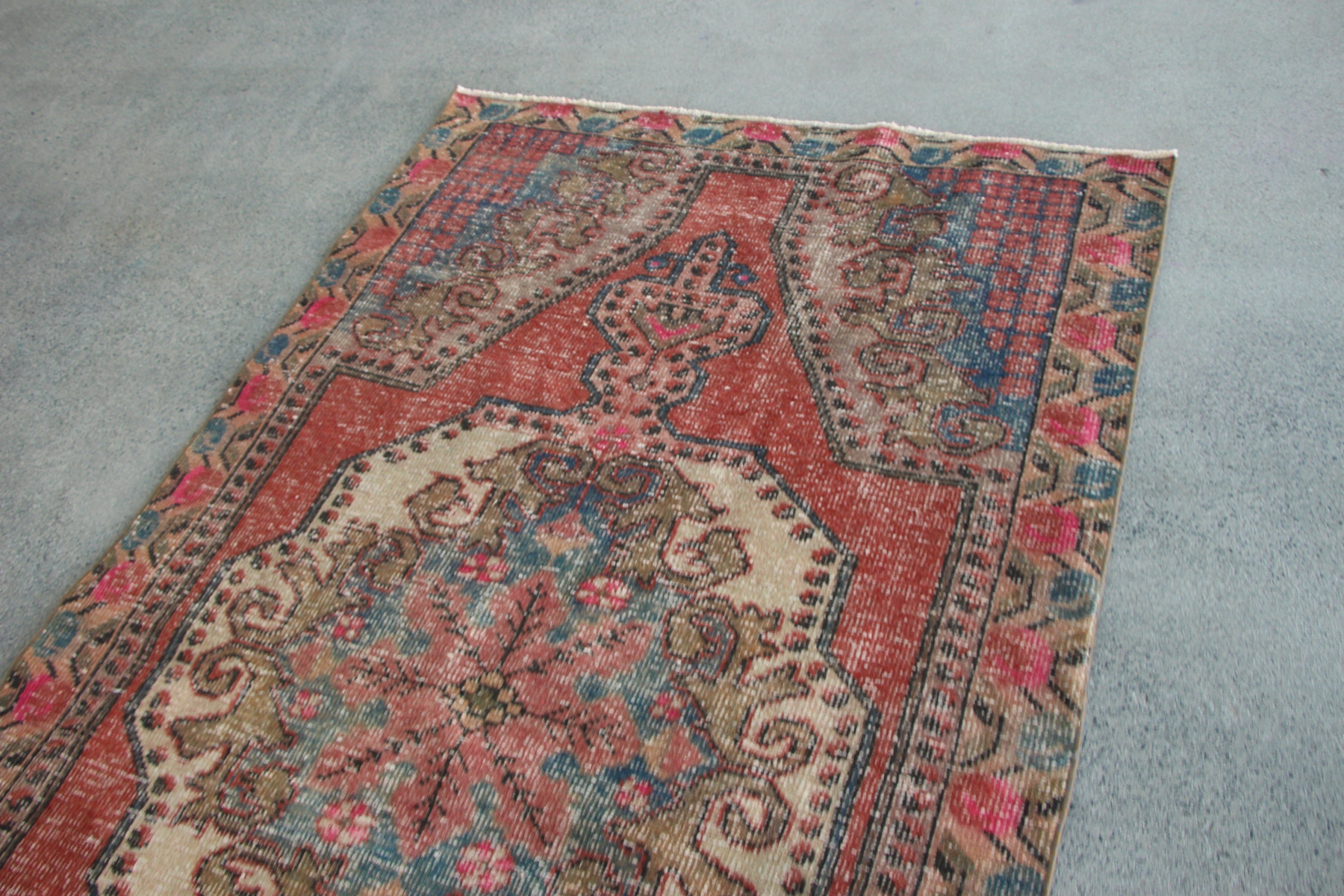 Oriental Rugs, Dining Room Rug, 4.2x7.5 ft Area Rugs, Floor Rug, Turkish Rug, Red Oriental Rugs, Vintage Rugs, Moroccan Rugs, Tribal Rug