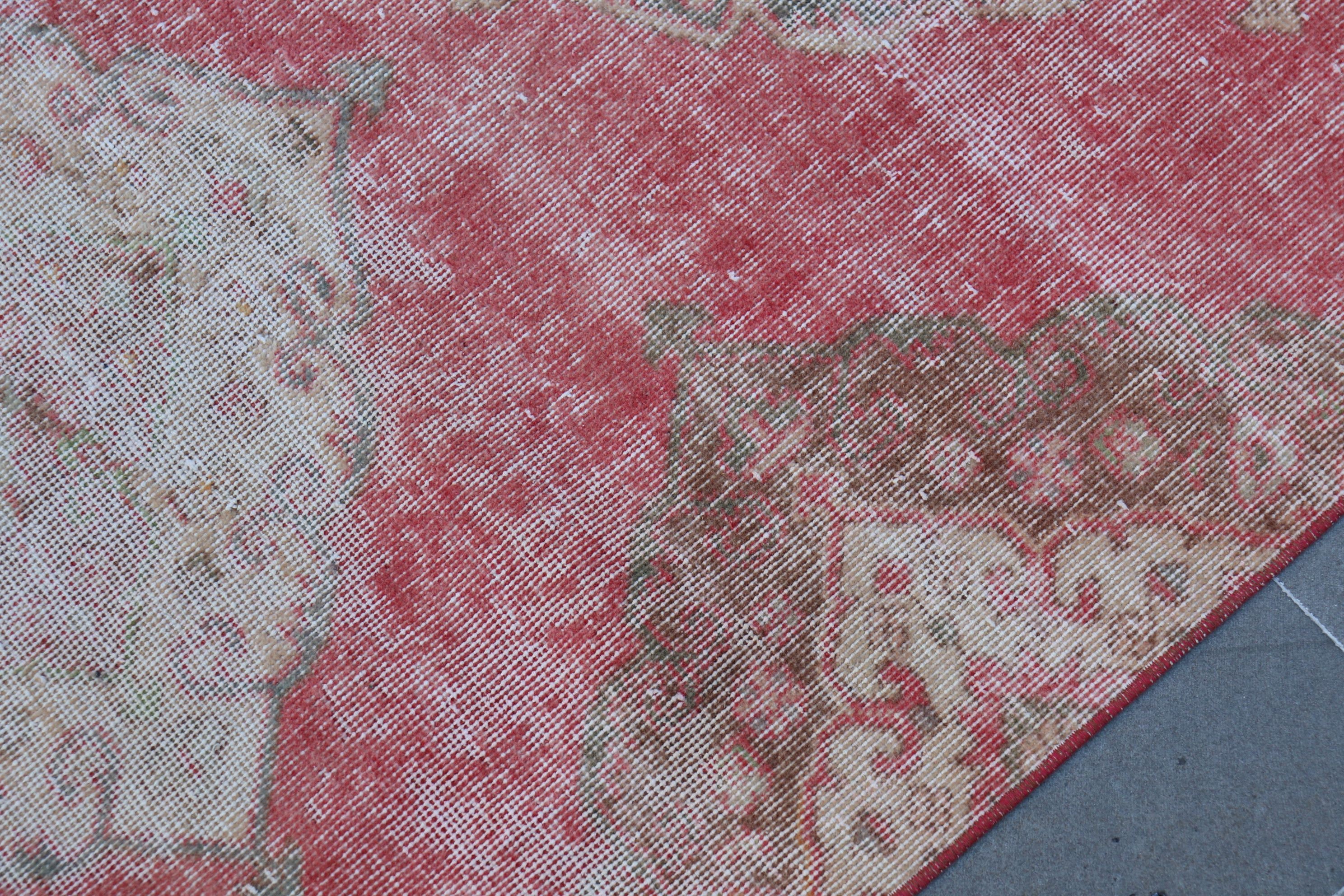 Red  3.5x12.4 ft Runner Rug, Rugs for Runner, Hallway Rug, Tribal Rug, Kitchen Rug, Turkish Rugs, Vintage Rug