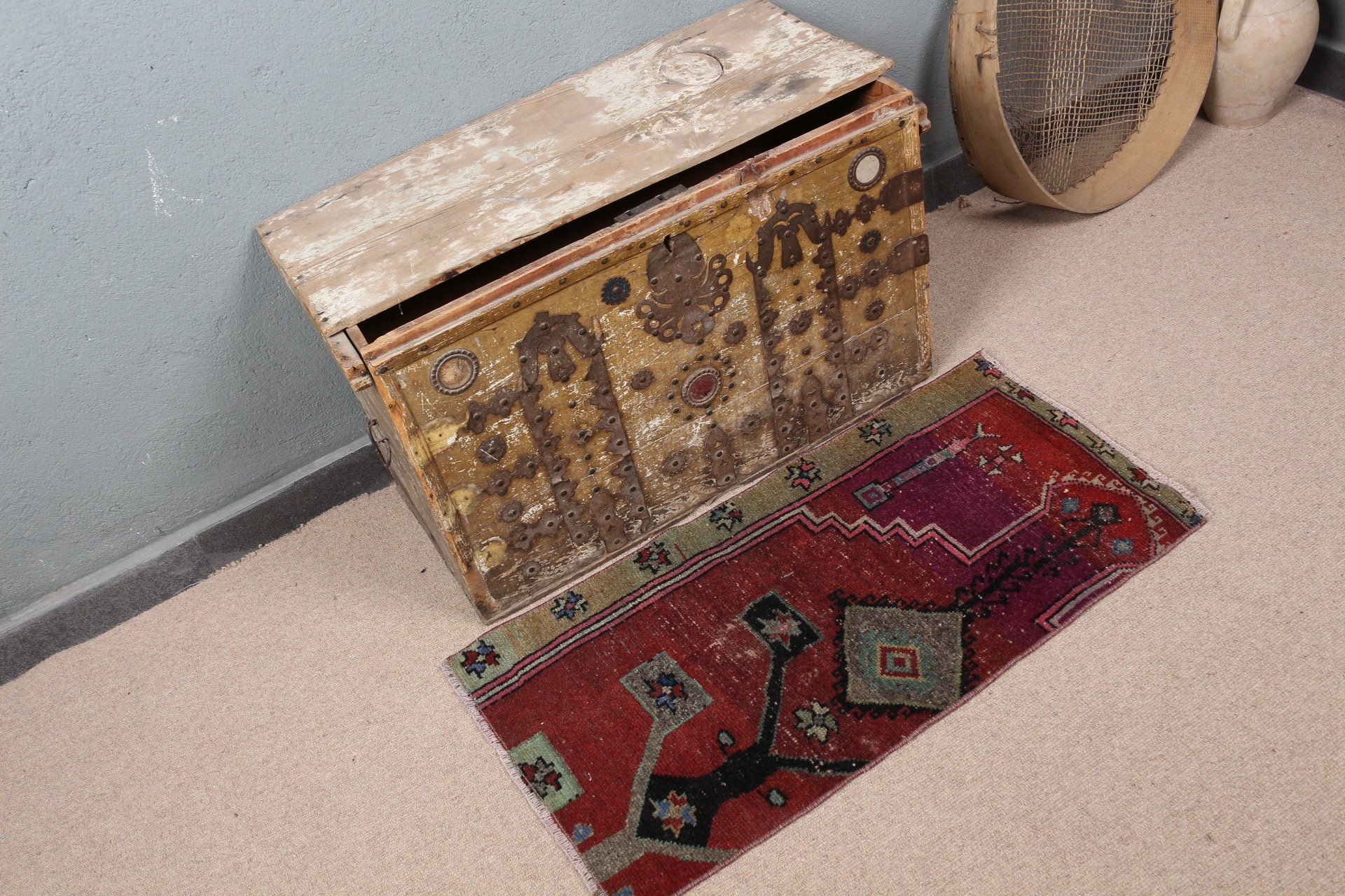 Moroccan Rugs, Turkish Rugs, Home Decor Rug, Bathroom Rug, Vintage Rug, Purple  1.6x3.1 ft Small Rugs, Rugs for Wall Hanging