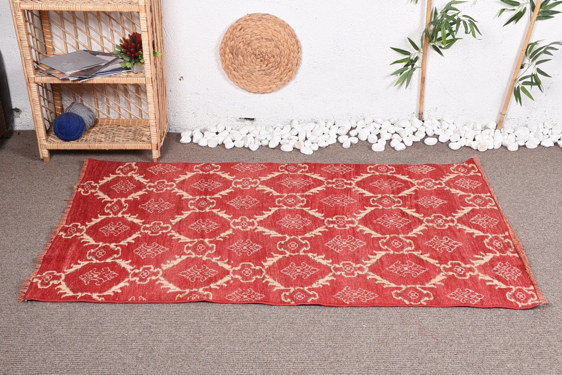 Turkey Rug, Rugs for Entry, Red Wool Rug, Old Rug, Turkish Rug, 3.2x5.2 ft Accent Rugs, Bedroom Rugs, Anatolian Rug, Vintage Rug, Entry Rug